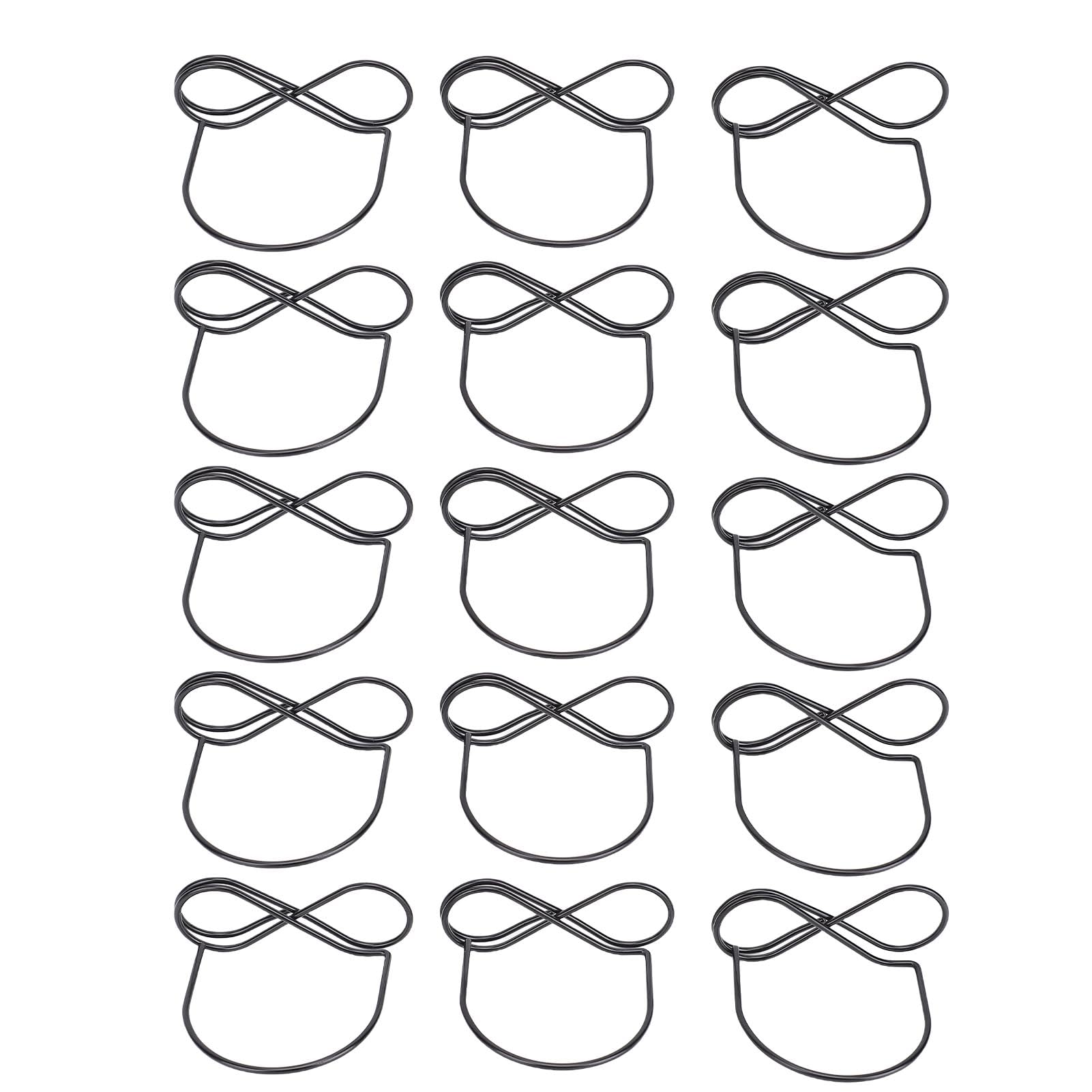 Jelquix 15PCS Table Card Holders, Metal Wire Table Number Holder, Sturdy Iron Place Memo Photo Place Card Stand for Wedding Menu Sign Display (Black)
