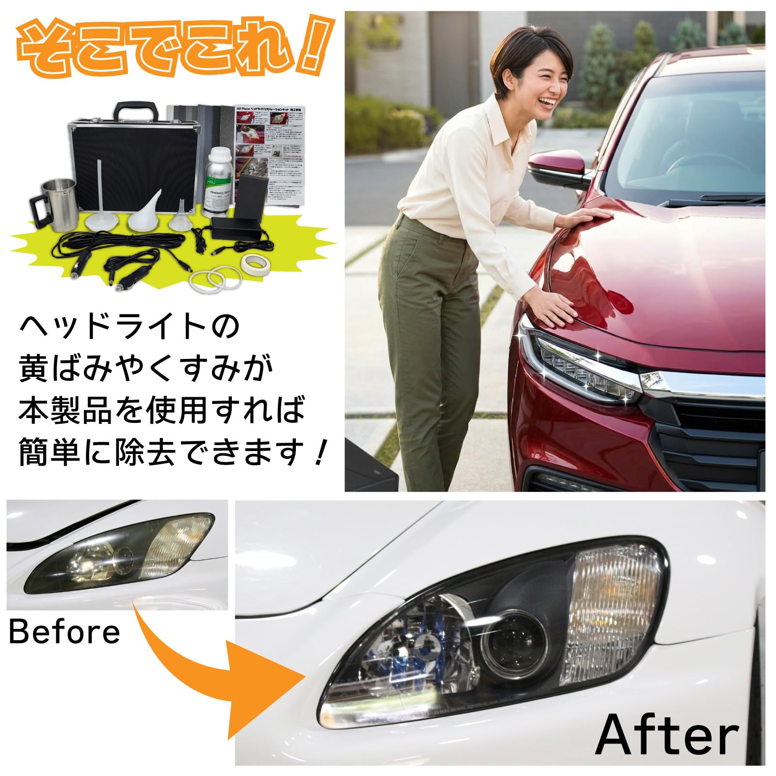 Amazon.co.jp: ヘッドライトスチーマー 施工キット [コンプリート