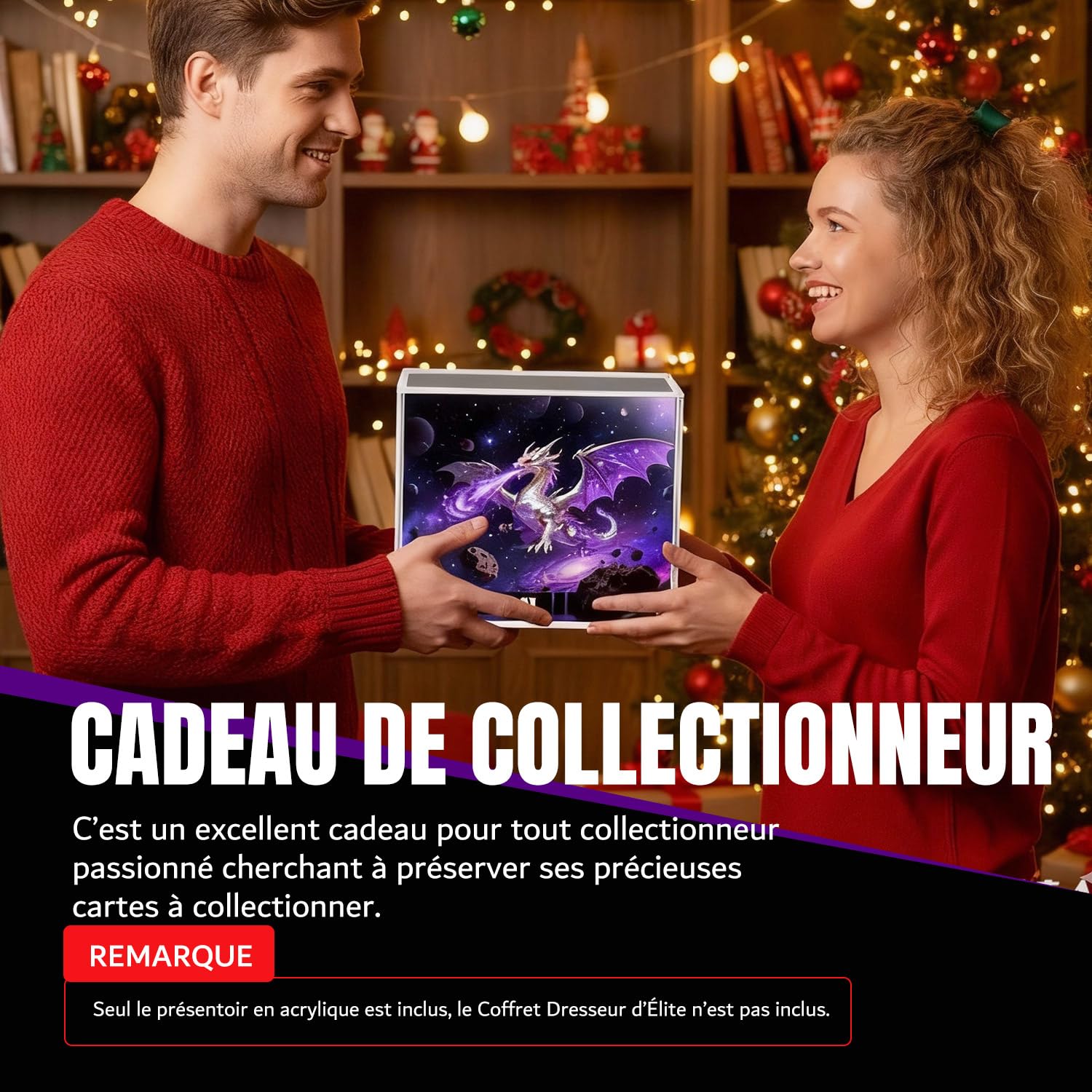 Mcbazel Boîte d'Exposition en Acrylique de 5 mm pour Elite Trainer Box, Protection UV, Boîte Protectrice Magnétique ETB, Boîte de Rangement Transparente Compatible avec Les Elite Trainer Boxes PKMN
