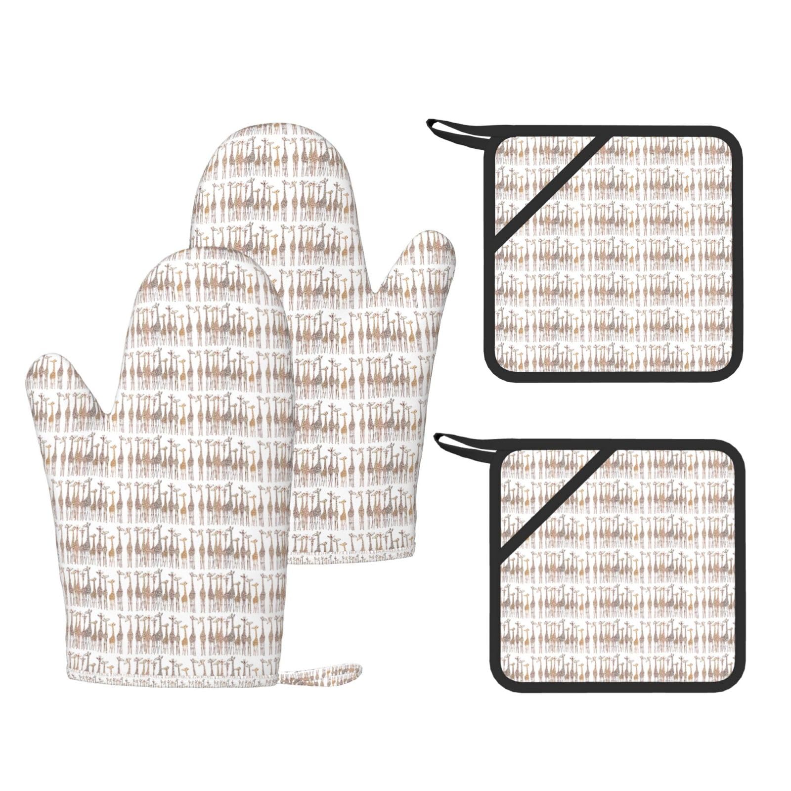 Gants résistants à la chaleur girafe pour ne plus se brûler au four