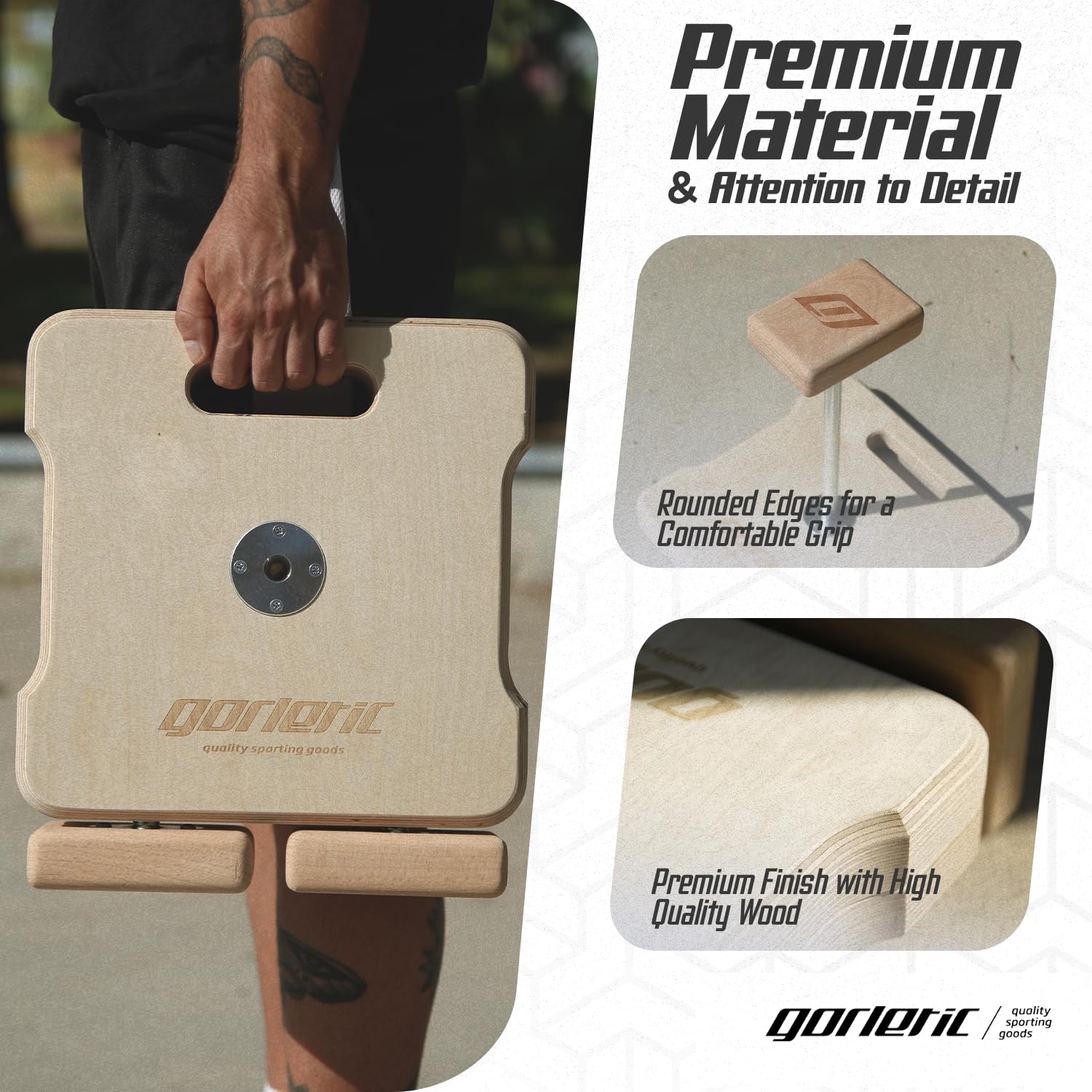 Gorletic - Canes COMPACT, BalanceBlocks, Bastones para equilibrio de Handstand, Altura 33cm