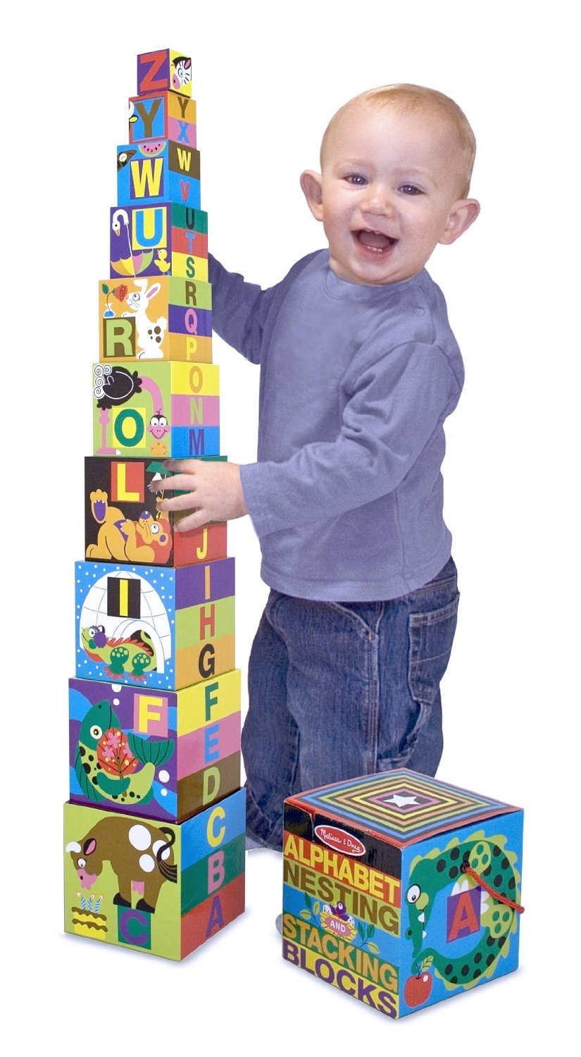 Melissa & Doug English Alphabet Nesting and Stacking Blocks (LC) | Developmental Toy | Blocks & Building | 2+ | Gift for Boy or Girl - Image 4