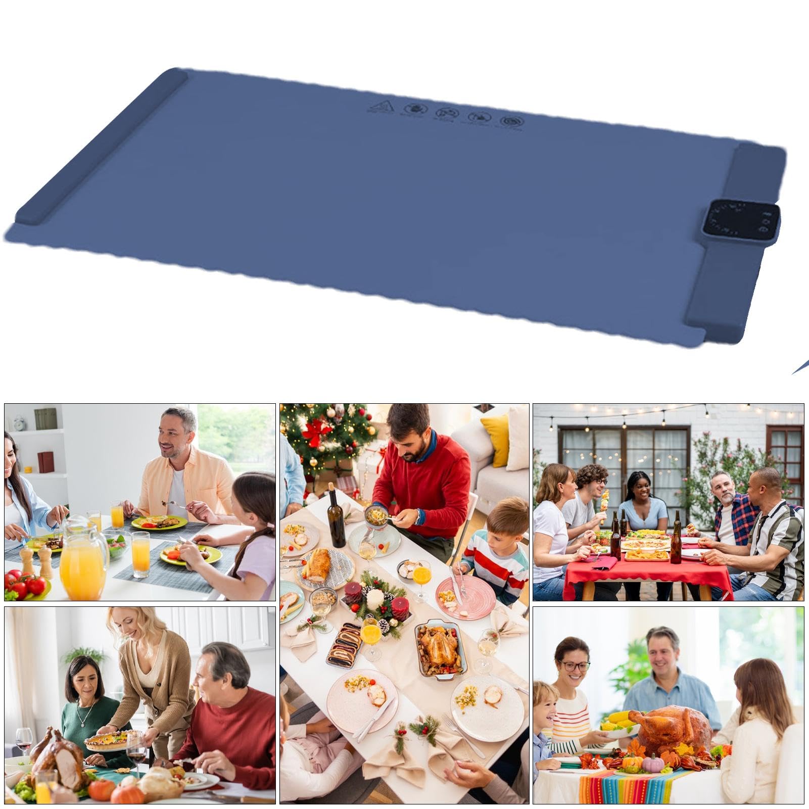 Tappetino Riscaldante Alimentare In Silicone - Pieghevole, Trasferimento Calore Rapido, Per Mantenere Cibo Caldo