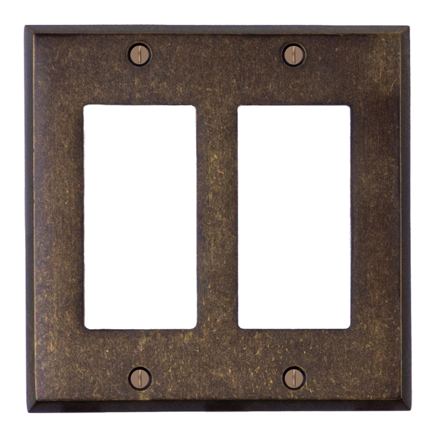 Plaque murale GFCI pour double interrupteur de salon au style vintage laiton