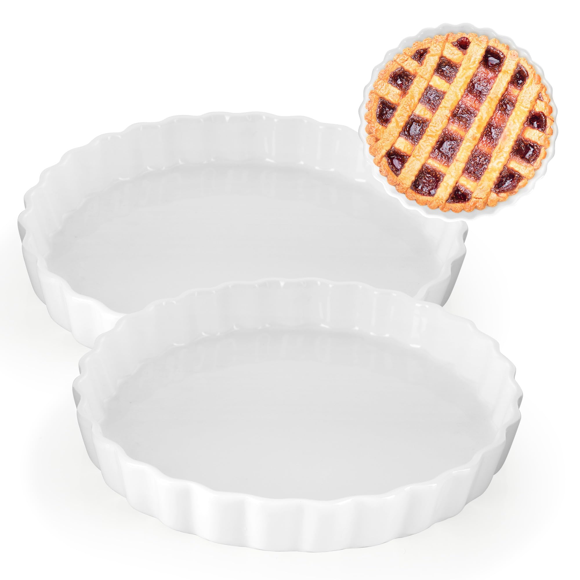 Plat à quiche céramique antiadhésif - Finies les pâtes collées au fond du moule de 18 cm