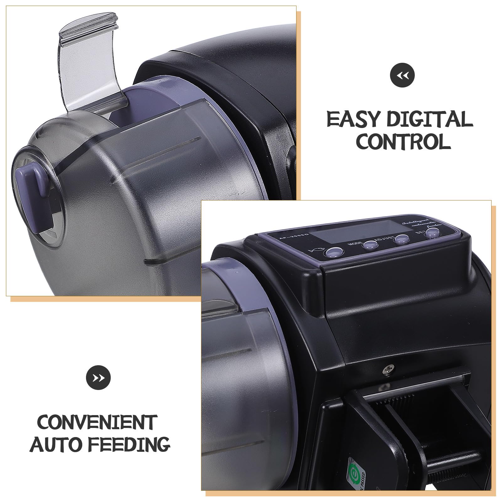 Dispensador automático de comedero para Peces, comedero automático para Tortugas, para acuarios pequeños, Temporizador de alimentación de Alimentos para Copos, Vacaciones. Pilas no