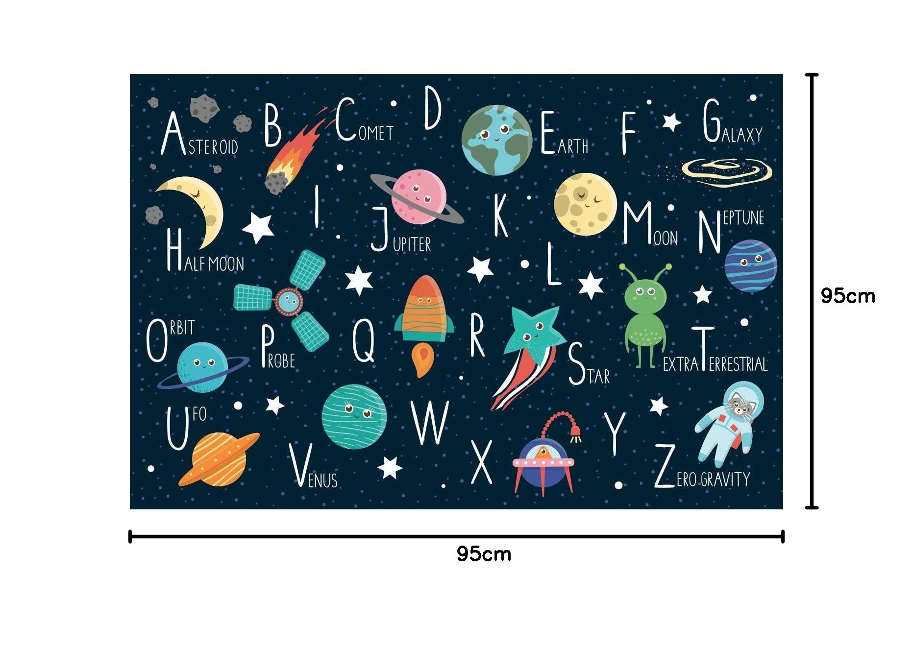 Oedim Tappeto per Bambini, Motivo: Alfabeto in PVC, Varie Misure, Tappeto in PVC, Pavimento vinilico, Decorazione per la casa, Pavimento Sintasol, Protezione per Bambini 95x95cm