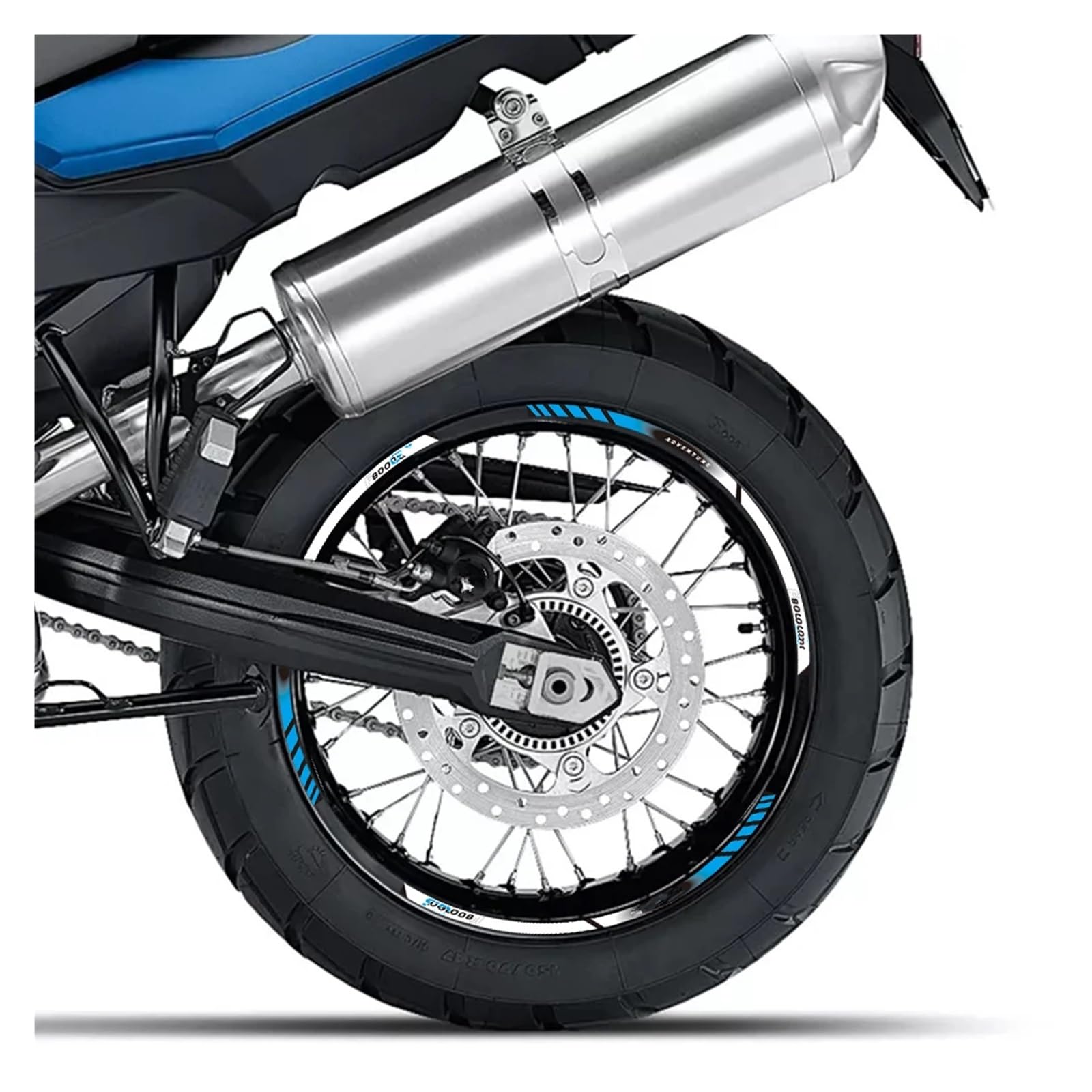 21 17 Motorrad Räder Aufkleber Felge Reflektierende Für F800GS Für F800 Für F 800GS Zubehör Decals Band Set(A1-Yellow)