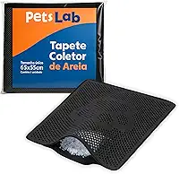 PetsLab - Tapete Coletor De Areia Higiênico Caixa de Areia Para Gatos 65 x 55cm Tamanho Único Anti Sujeira Impermeável