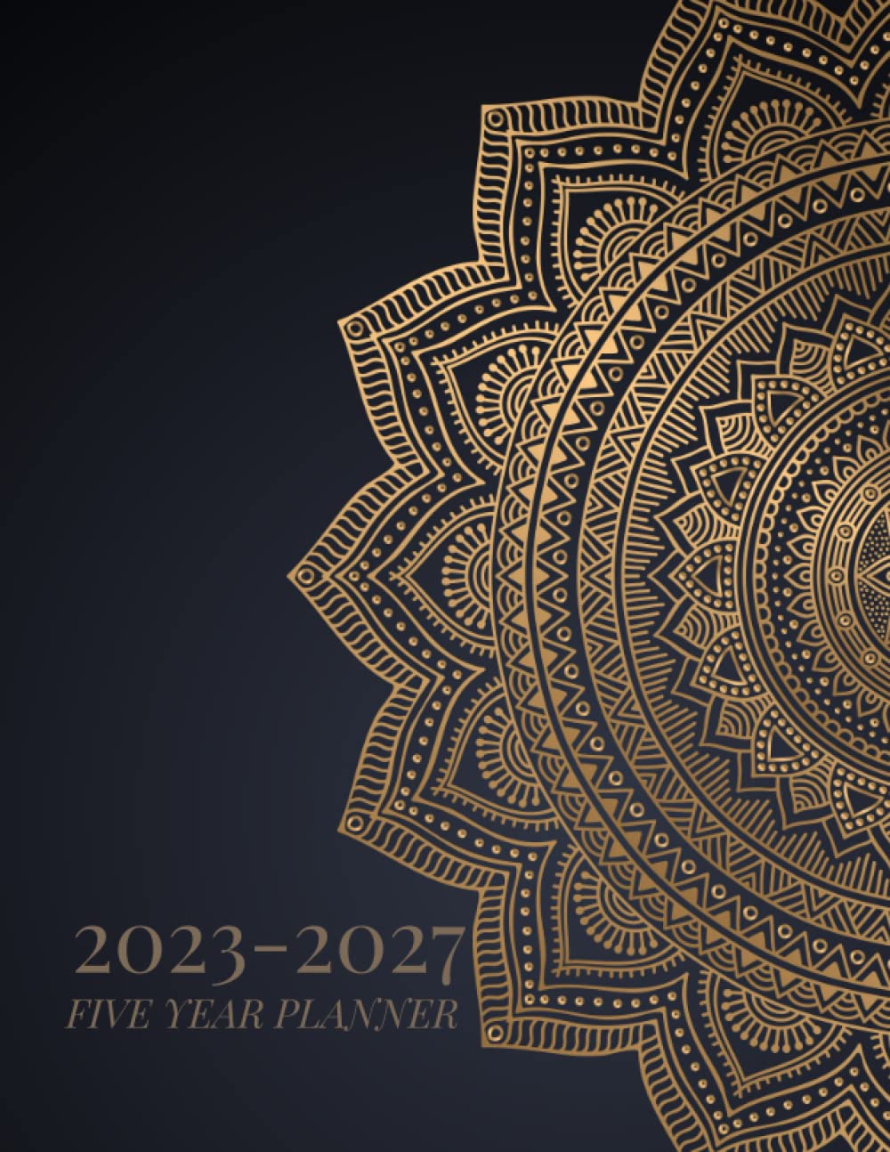 2023-2027 monthly planner 5 years: mandala cover large monthly calendar planner,With to-do list, goals, notes, Contact List, passwords and birthdays, for men and women