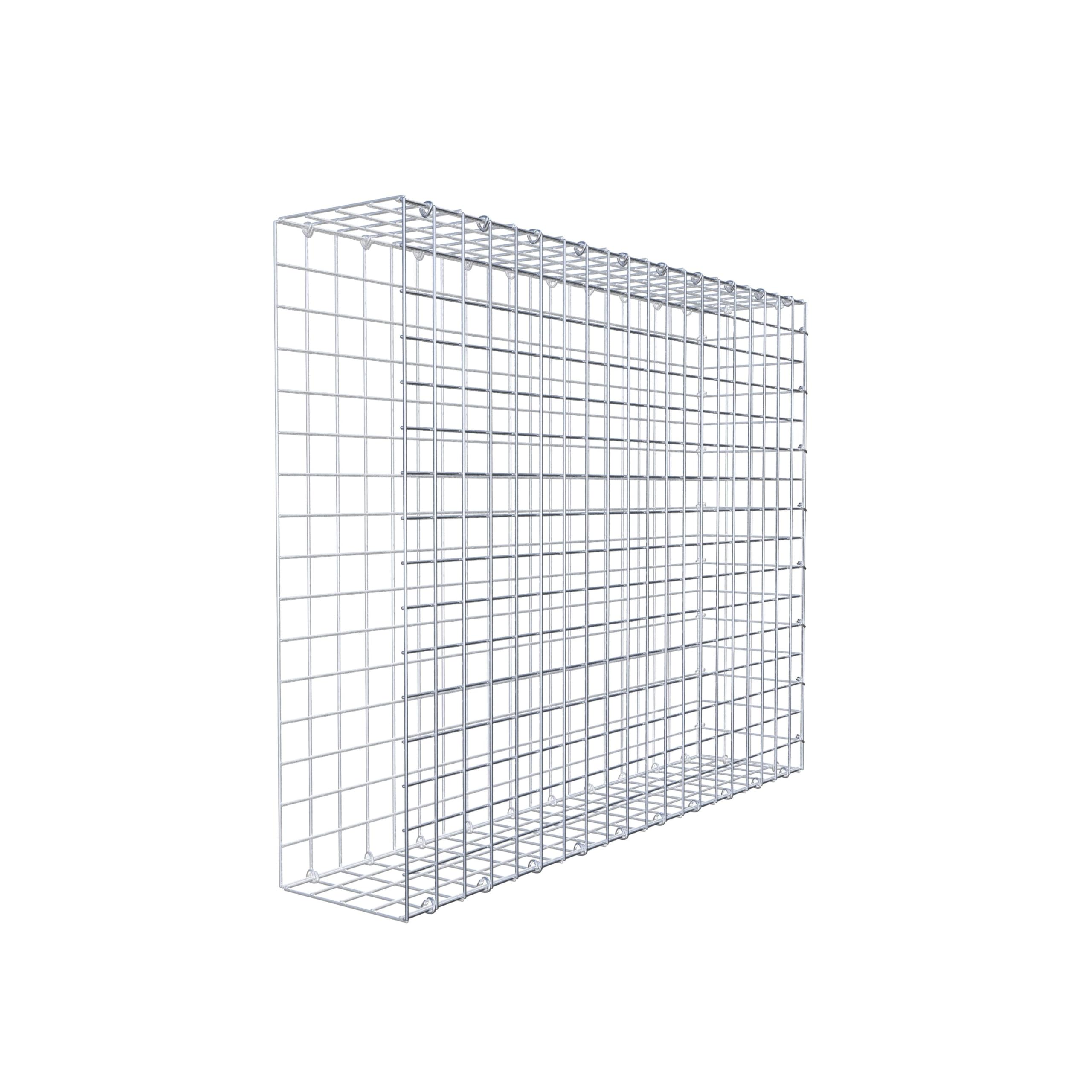 Gabiona Anbau-Gabione Typ2 eckig, Maschenweite 5 x 5 cm, Tiefe 20 cm, Gabione 100 x 80 x 20 cm (L x H x T), C-Ring