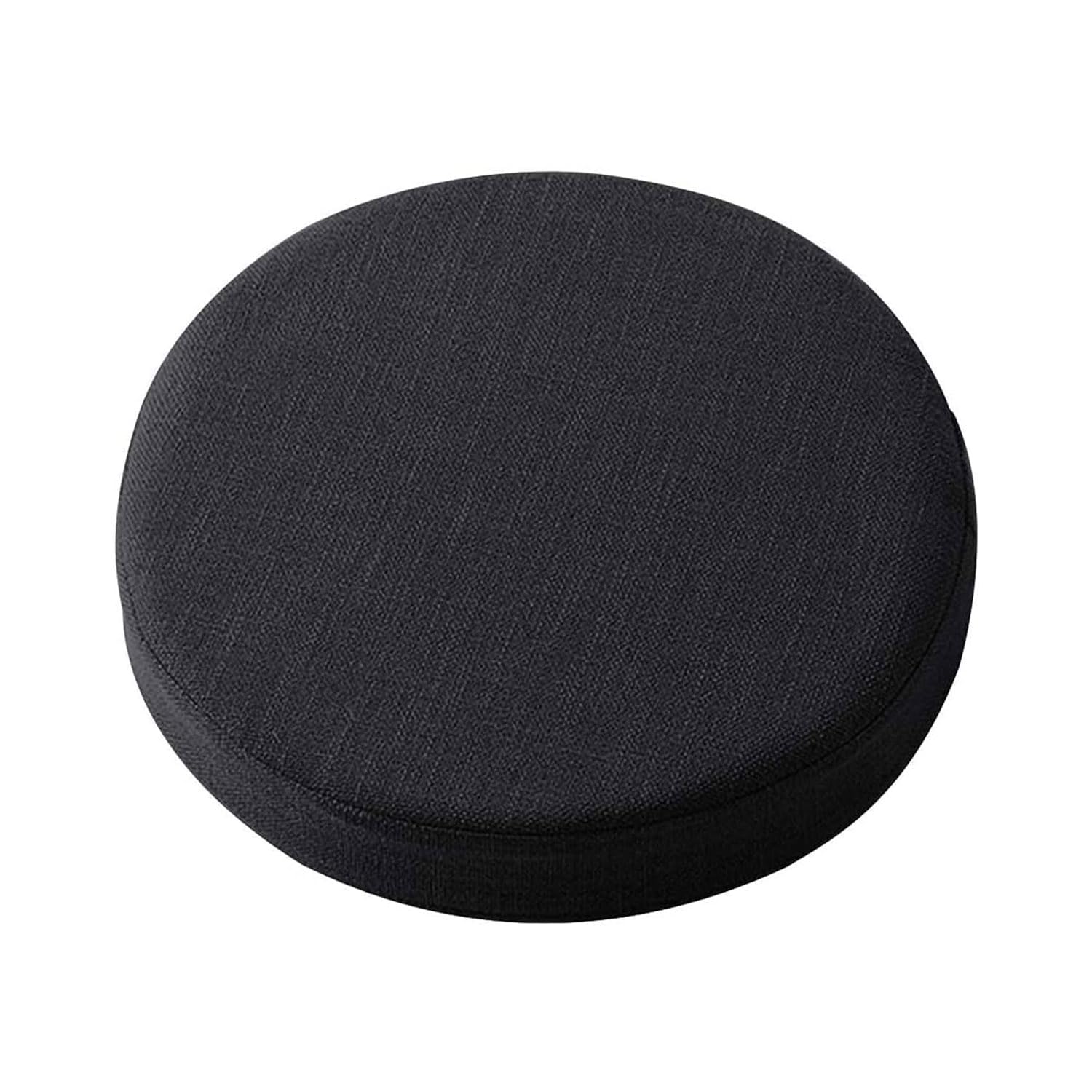 Waigg Kii Thick Round Chair Cushions Seat Pad,Round Washable Chair Seat Cushion for Indoor Outdoor Dining Patio Non-slip Chair Pad (35X35X8CM,Black)