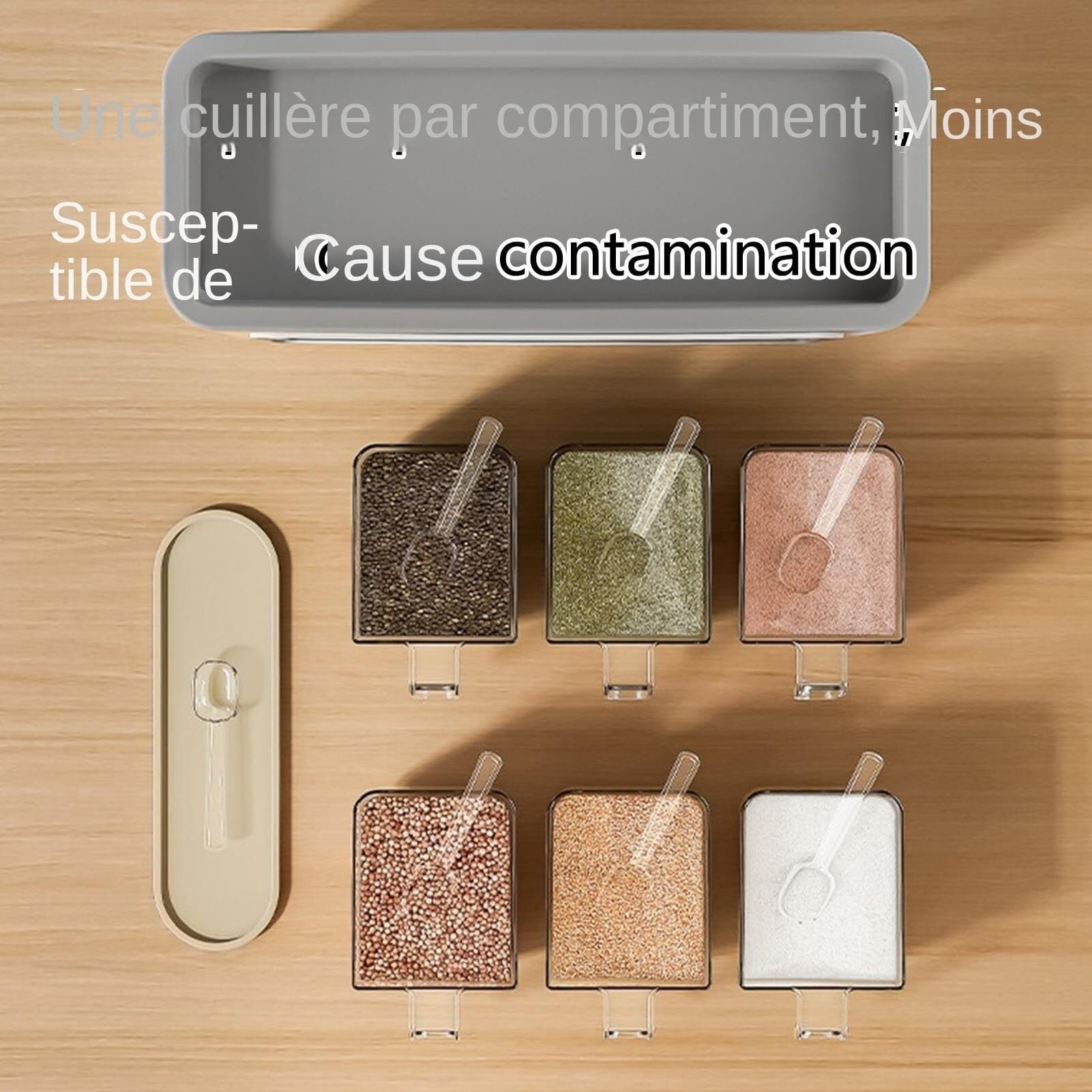 Porta Spezie Da Cucina - Porta Spezie Da Parete, Scatola Adesiva For Spezie | Contenitore Trasparente For Sale E Zucchero, Contenitore Ajinomoto, Porta Spezie Portatile Con