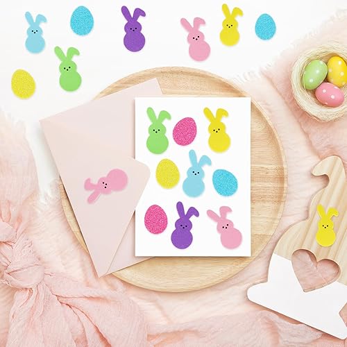 Miniatura 5 de Whaline 250 calcomanías de espuma de Pascua, calcomanías autoadhesivas para primavera, cumpleaños, manualidades, tarjetas de felicitación,