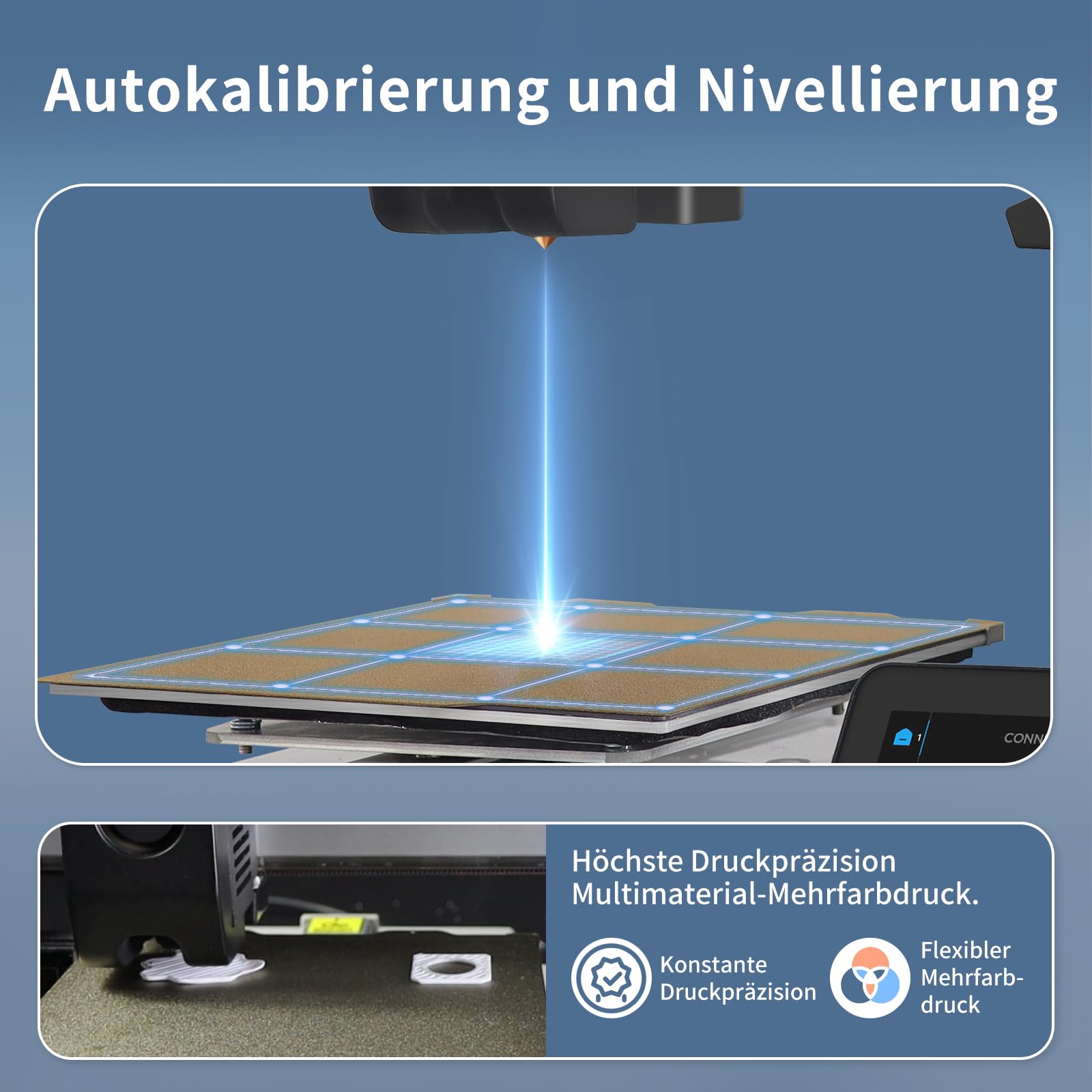 MALYAN M200 Ultra 3D Drucker, Max 600mm/s Hochgeschwindigkeits Drucker mit Full-Auto Leveling Out of The Box, KI-Überwachung mit Kamera, Schnellwechseldüse + PEI-Platte, Druckgröße 180x180x180mm