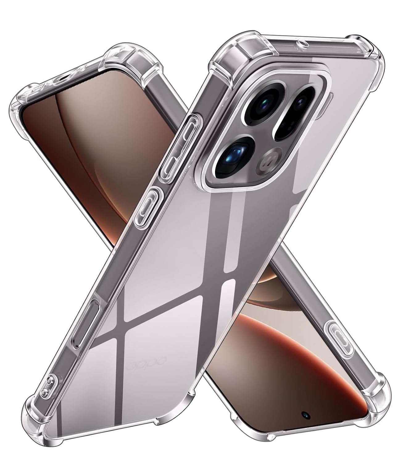 KAPAVER Essential Back Cover Case Compatible with Oppo Find X9 Pro (PC+TPU) (Oppo Find X9 Pro - Clear)