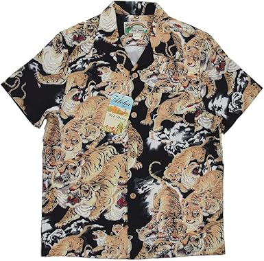 Hawaiian shirt tiger Clearance