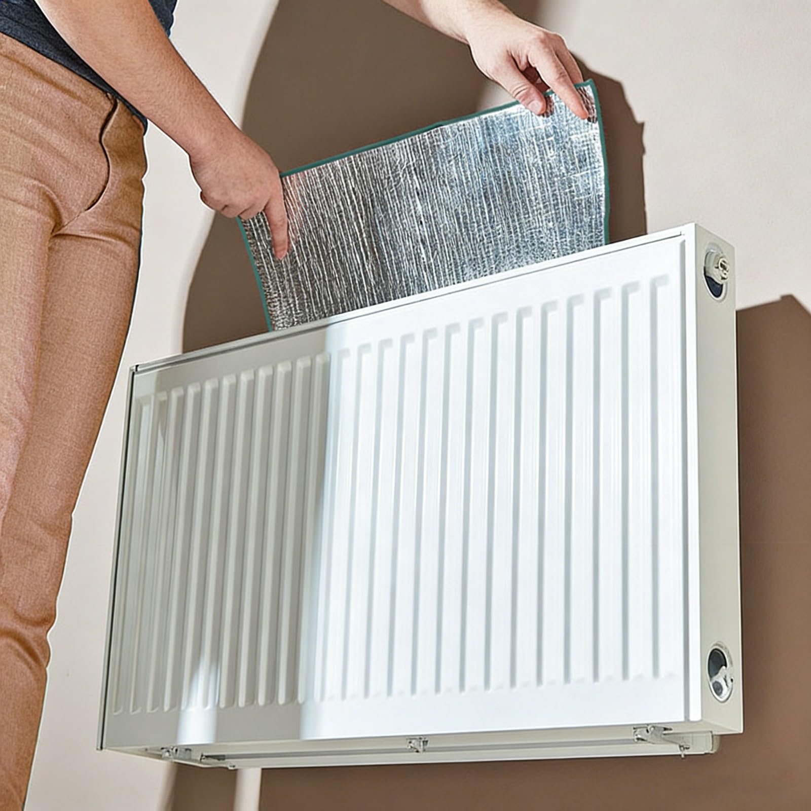 Pannello Termoriflettente per Termosifoni in Alluminio - Protezione Isolante Termico Alte Temperature - Pannelli Riflettenti per Termosifoni 5MM - Ridurre i Costi(W 80 x H 180 cm)