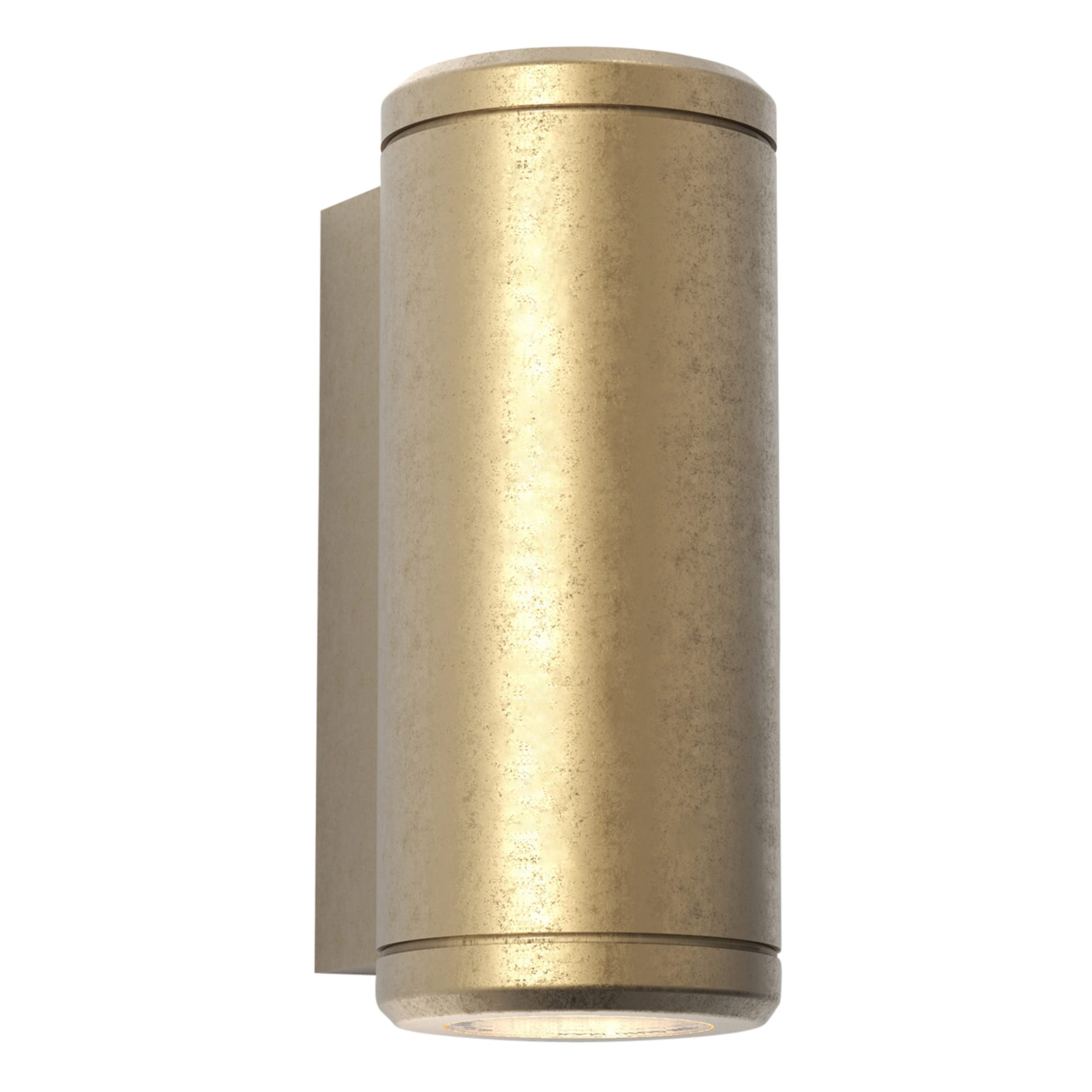 Astro Solid Brass Jura Twin Outdoor Wall Light - Ip44 Rated - (Solid Brass), Gu10 Lamp, Designed In Britain - 1375010 - 3 Years Guarantee