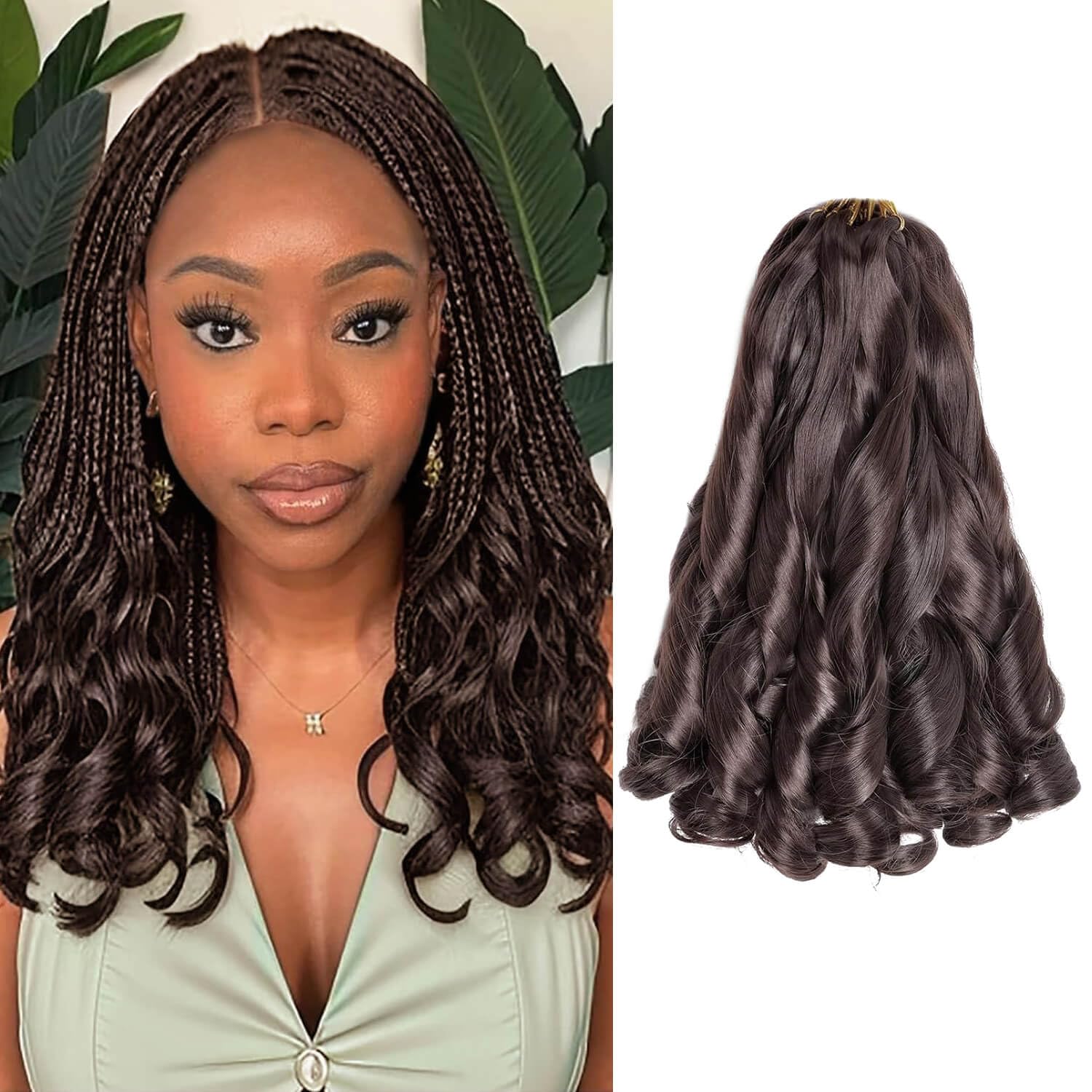 Flyroseing French Curl Braiding Hair