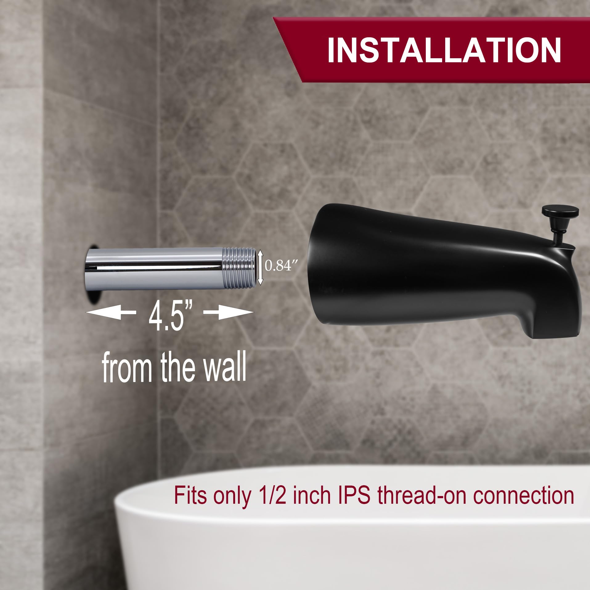 Bec De Baignoire Winslet® Sans Divertisseur – Symmons – Satin Nickel – Neuf (Modèle 512TS-STN)
