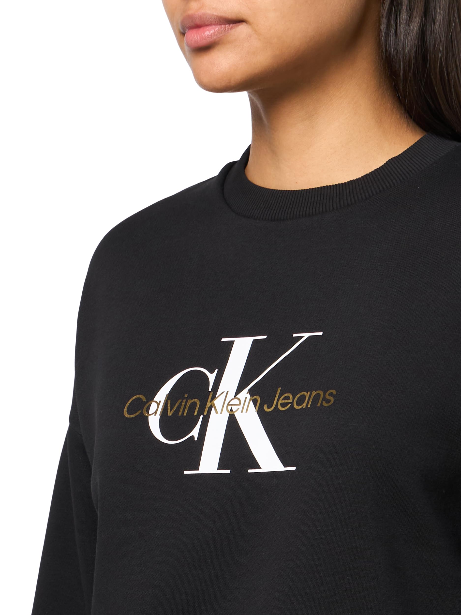 Calvin Klein Damska bluza z okrągłym dekoltem z logo monogramu