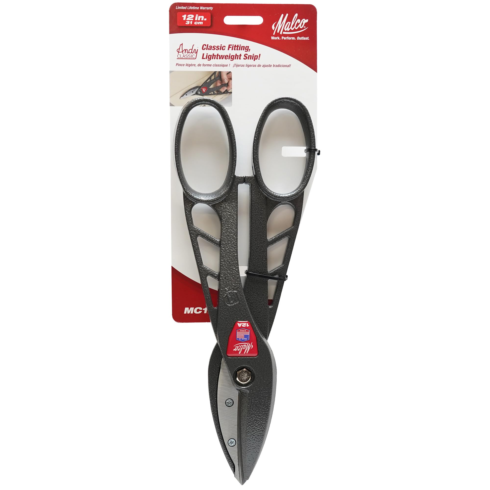 Malco MC12A - Tijeras de corte de aluminio de 30,5 cm