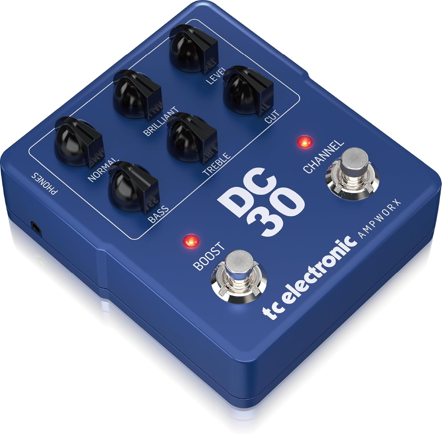 TC Electronic DC30 PREAMP Guitar Pedal | Dual-Channel Guitar Preamp with Independent Channel Controls, Pre/Post Boost & Dedicated Outputs for DI and Headphones