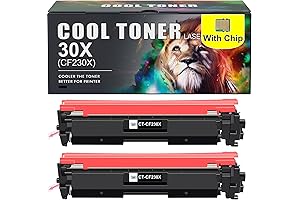 Compatible CF230X Black Toner Cartridge (2-Pack) for HP 30X 30A CF230X CF230A...