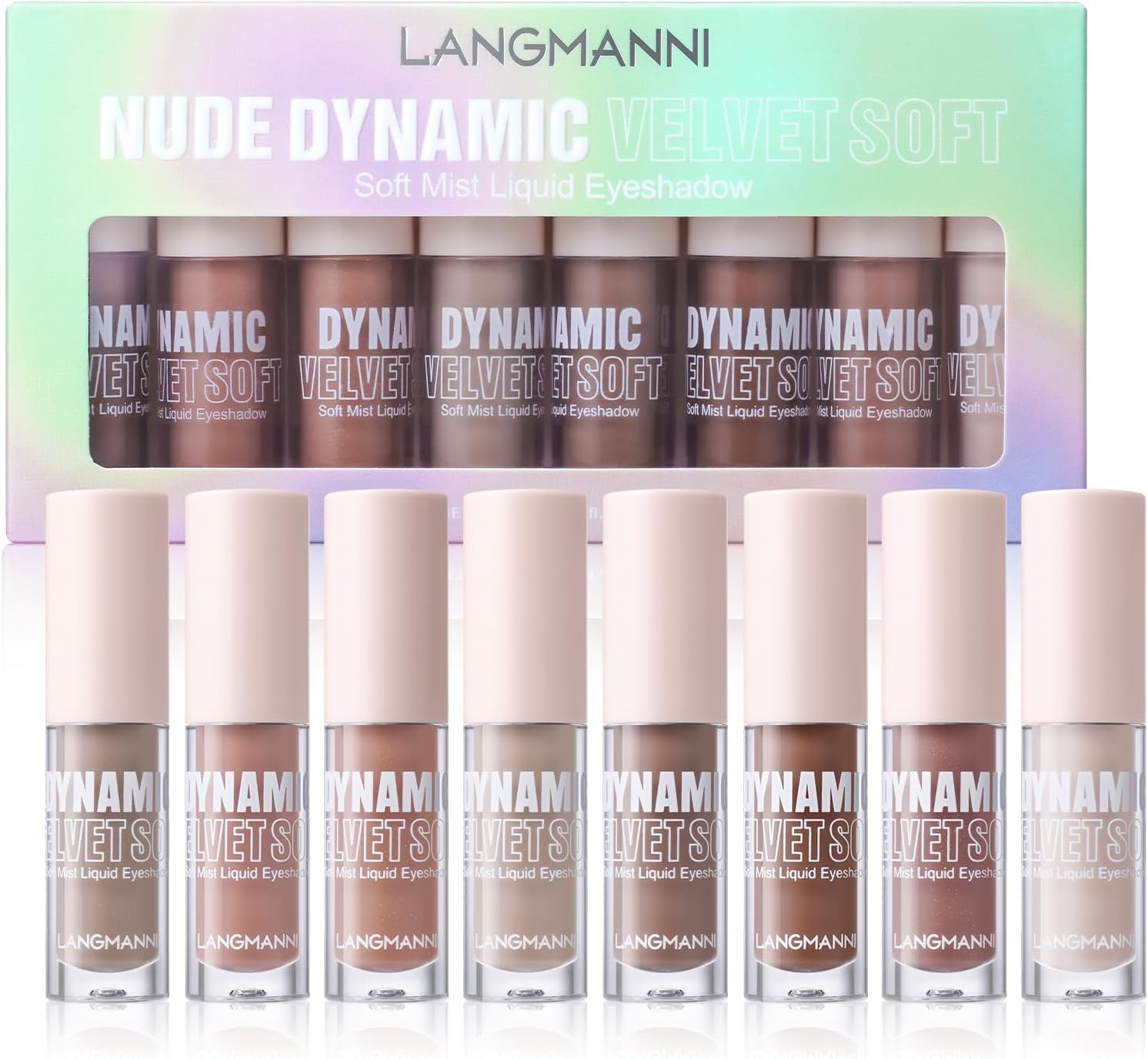 Jolilab 8 Colors Matte Liquid Eyeshadow With Subtle Shimmer Set Waterproof Long-Lasting Neutral Naked Smooth Creamy Eyeshadow Lightweight Gift for Girls and Women