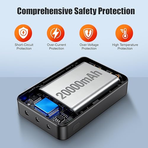 Miniatura 4 de Paquete de batería de 20000 mAh de 7.4 V para chalecos calefactados, chaquetas, traje para ORORO, Venustas, cargador de batería recargable 5V2A para