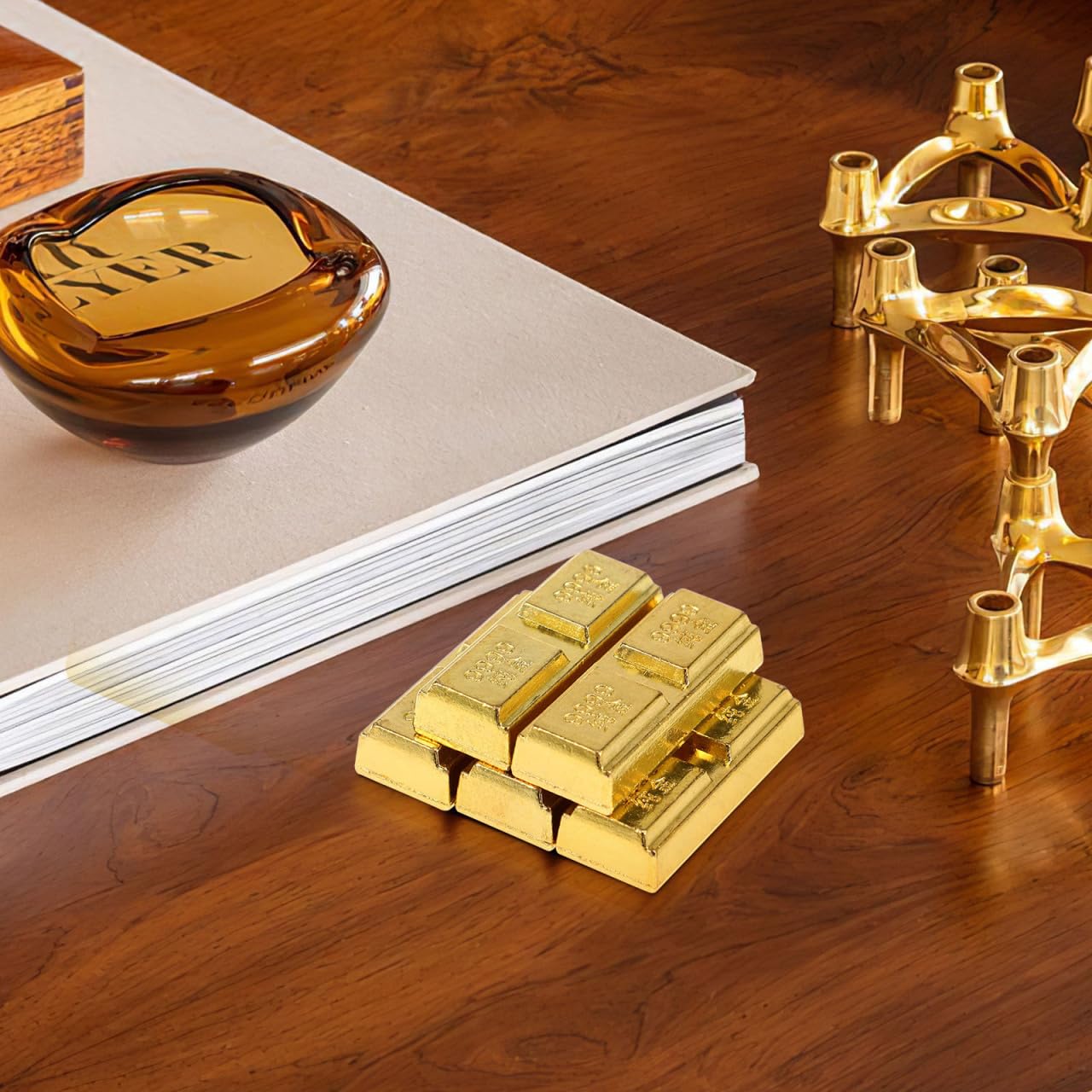 Amazon.com: NUOBESTY 5pcs Fake Gold Bar Realistic Replica Gold