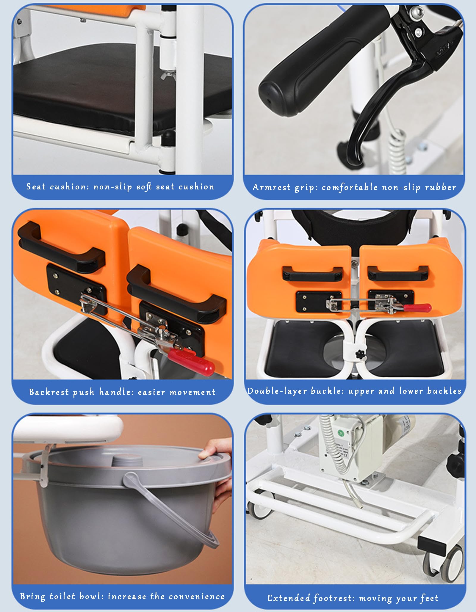 Ayuda para levantarse del sofá Silla elevadora Cojín de Asistencia para Asiento Elevador eléctrico Máquina de Transferencia de Pacientes Inodoro portátil Ducha Multifuncional Cómoda Altura a