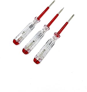 TIJAR® Pen Electric Tester Mains Tester Screwdriver Electrical Tester Screwdriver, Precision Screwdrivers Remotes and Computers Electric Tester Pen with Voltage Test (3 Pack Pocket Electric Testers)