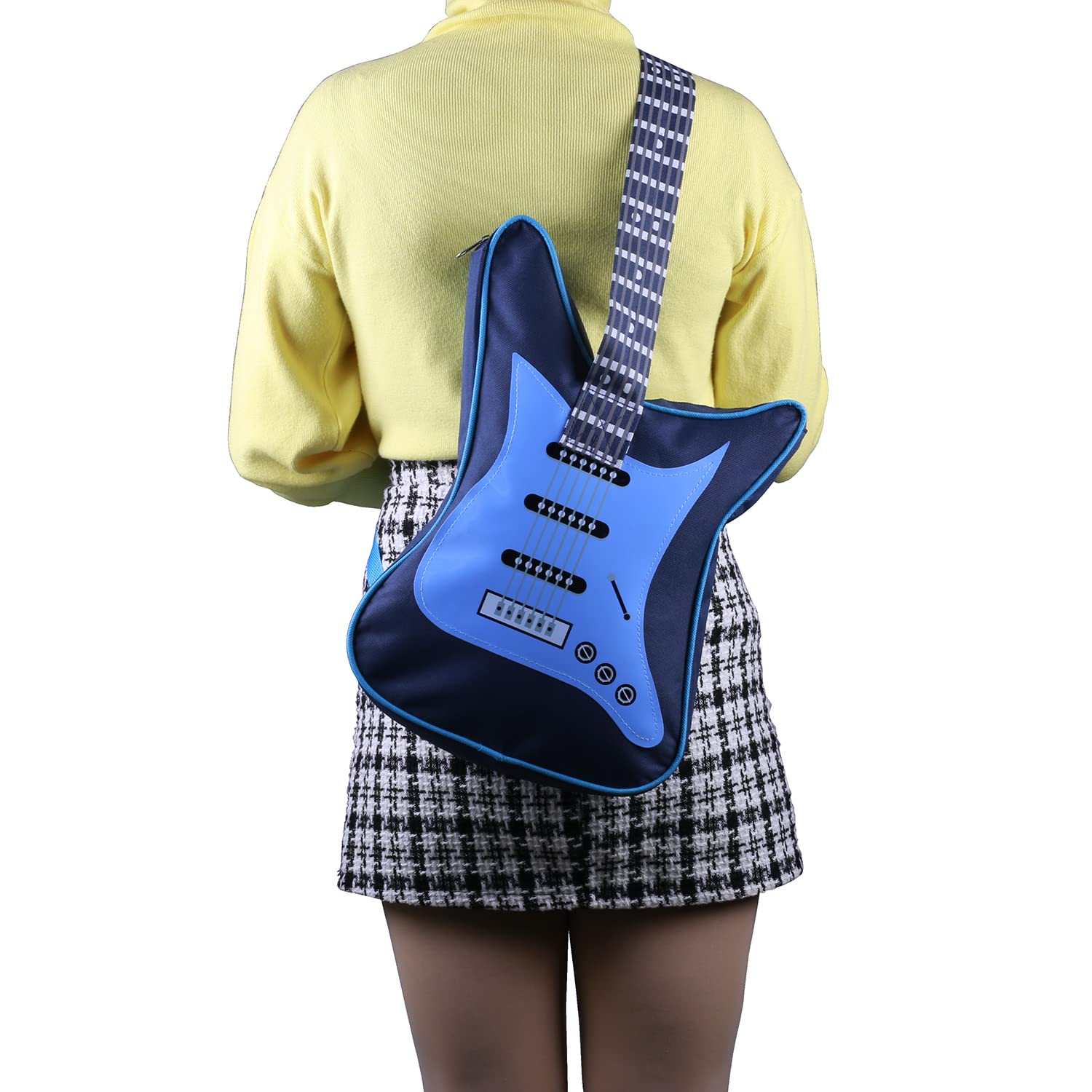 Borsa a tracolla a forma di chitarra elettrica, in tessuto Oxford, per donne e ragazze