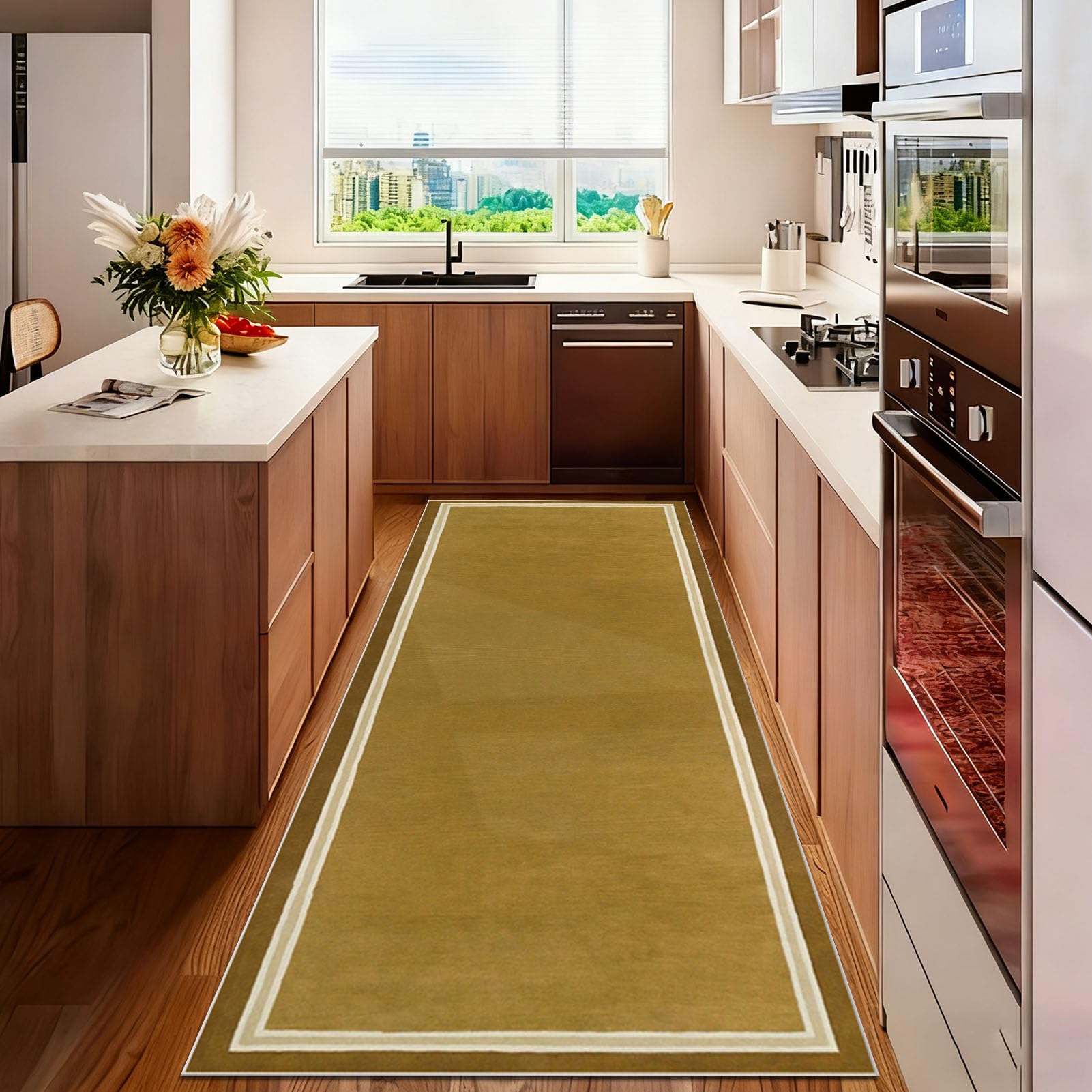 Hallway Runner Rug Long Hall Runner Kitchen Rug Non Slip Washable Corridor Rugs Absorbent Floor Mat 80 x 250 cm Heavy Duty Narrow Carpet Runner for Kitchen Hallways Entryway Laundry Room