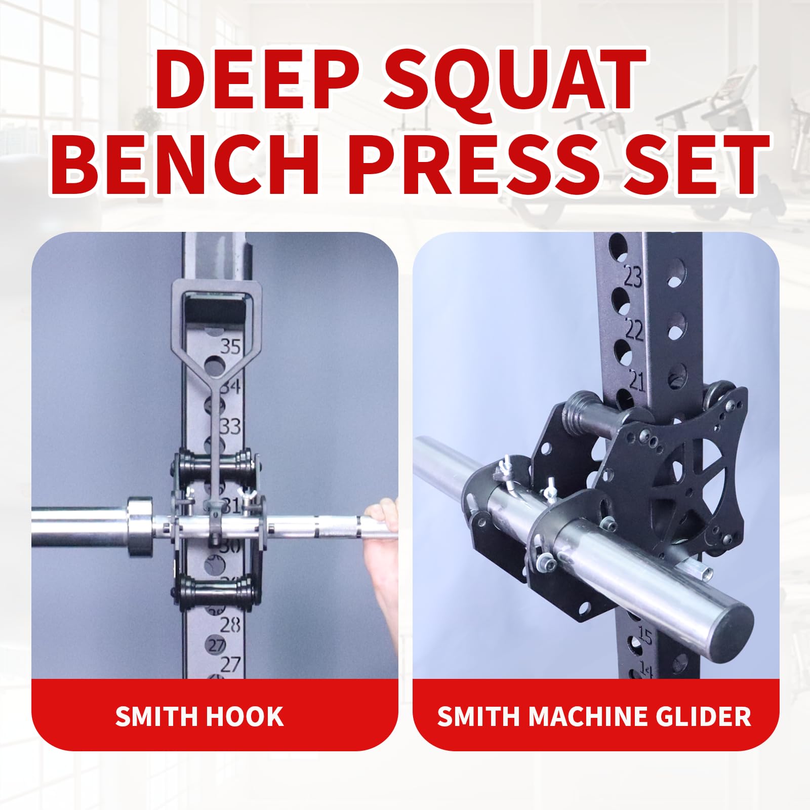 MARLANG Power Rack Attachments for Training Equipment Home Gym and Cable Machine, Smith Machine Attachments for Bench Press Squat Weight Lifting Lat Pulldown Cable Crossover