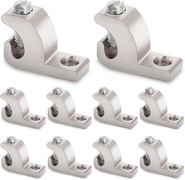 10 Pack - Pool Bonding Lug for Copper Wire with 1/0-14 Wire Range - Dual Rated Lay-in Connector for Grounding Swimming Pools