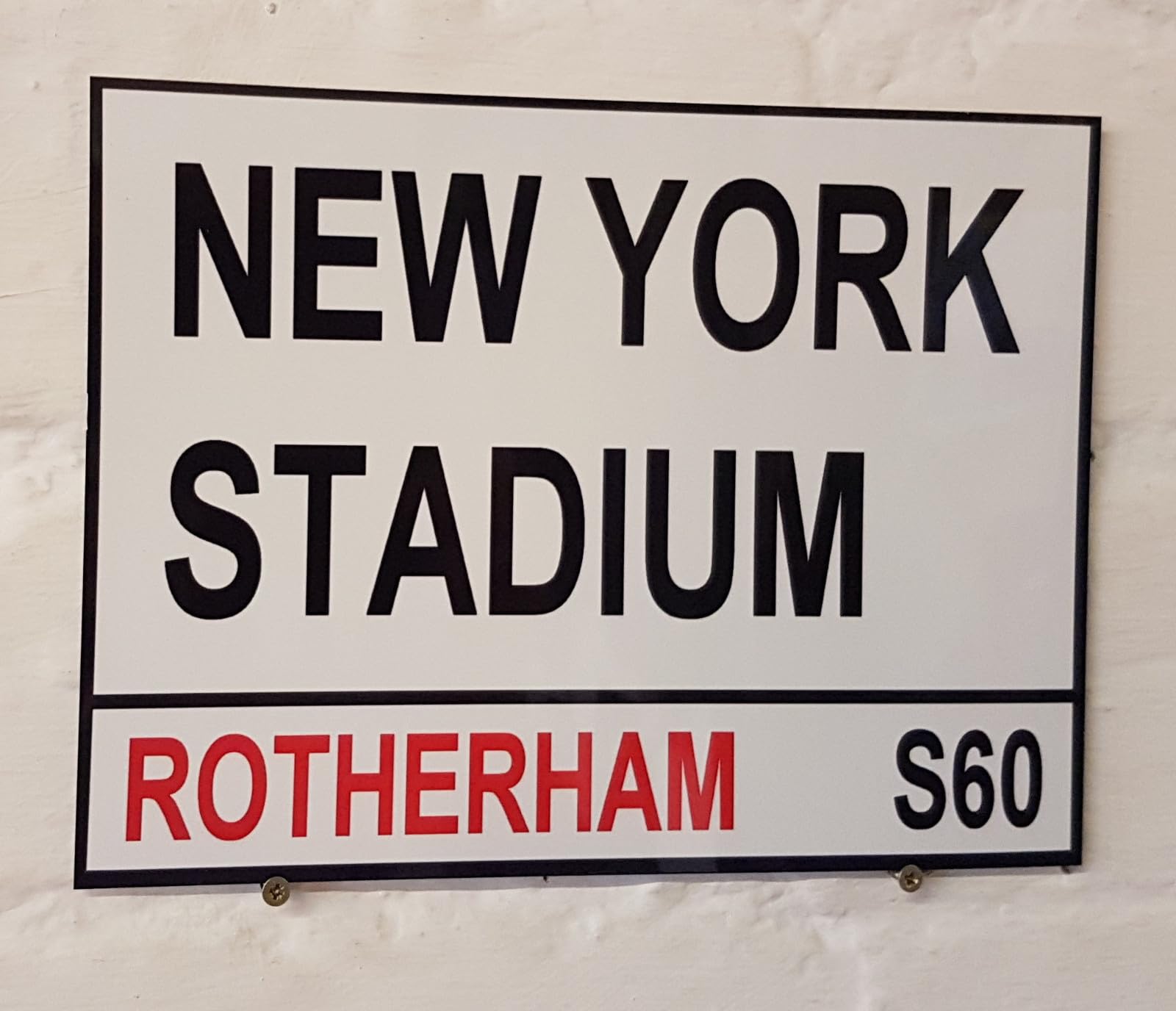 Yelacecca Tin Sign A30479 Rotherham Fc New York Stadium Street Sign Metal Aluminium Football Ground Stand Street Sign 8X12 Inches