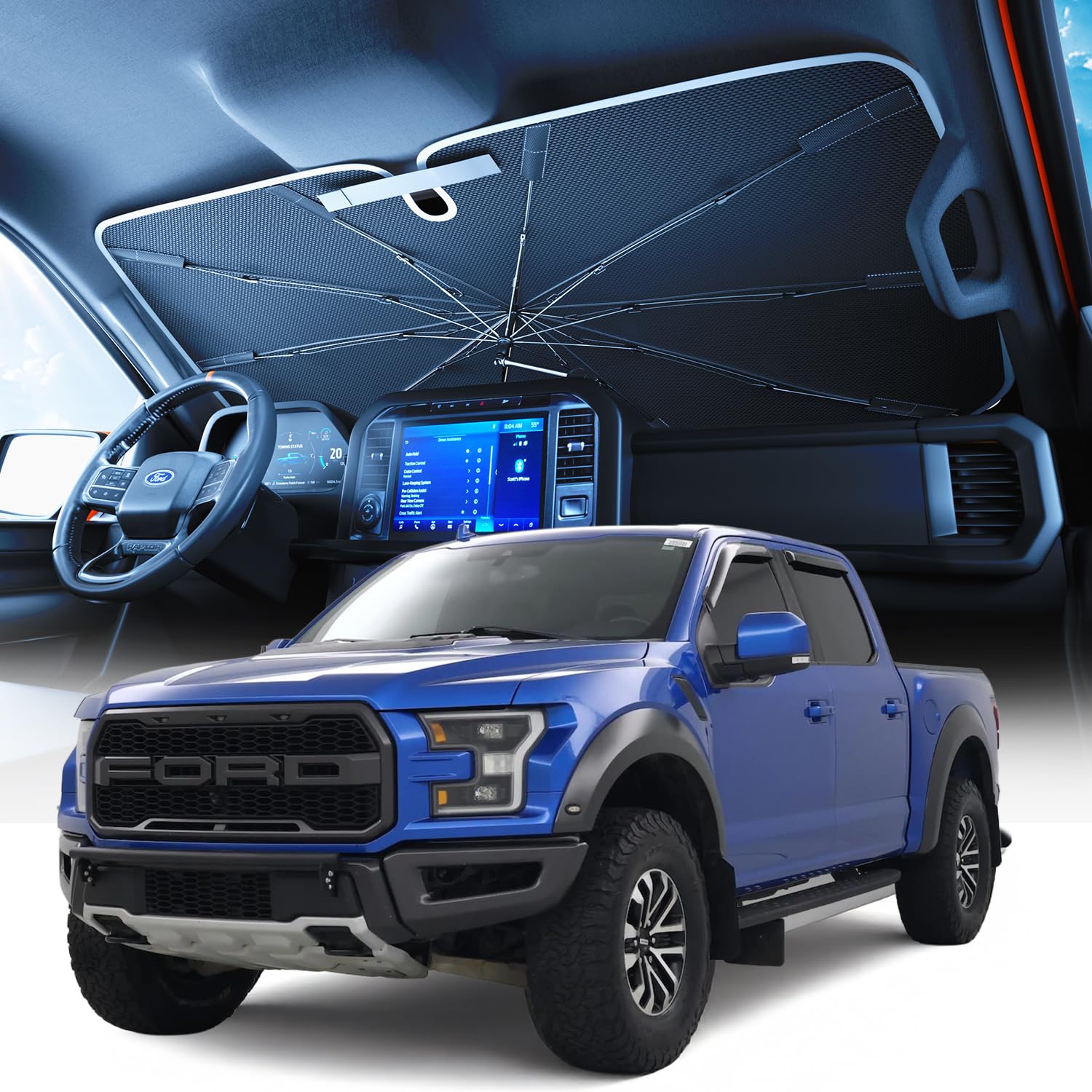 Weektic Truck Windshield Sun Shade