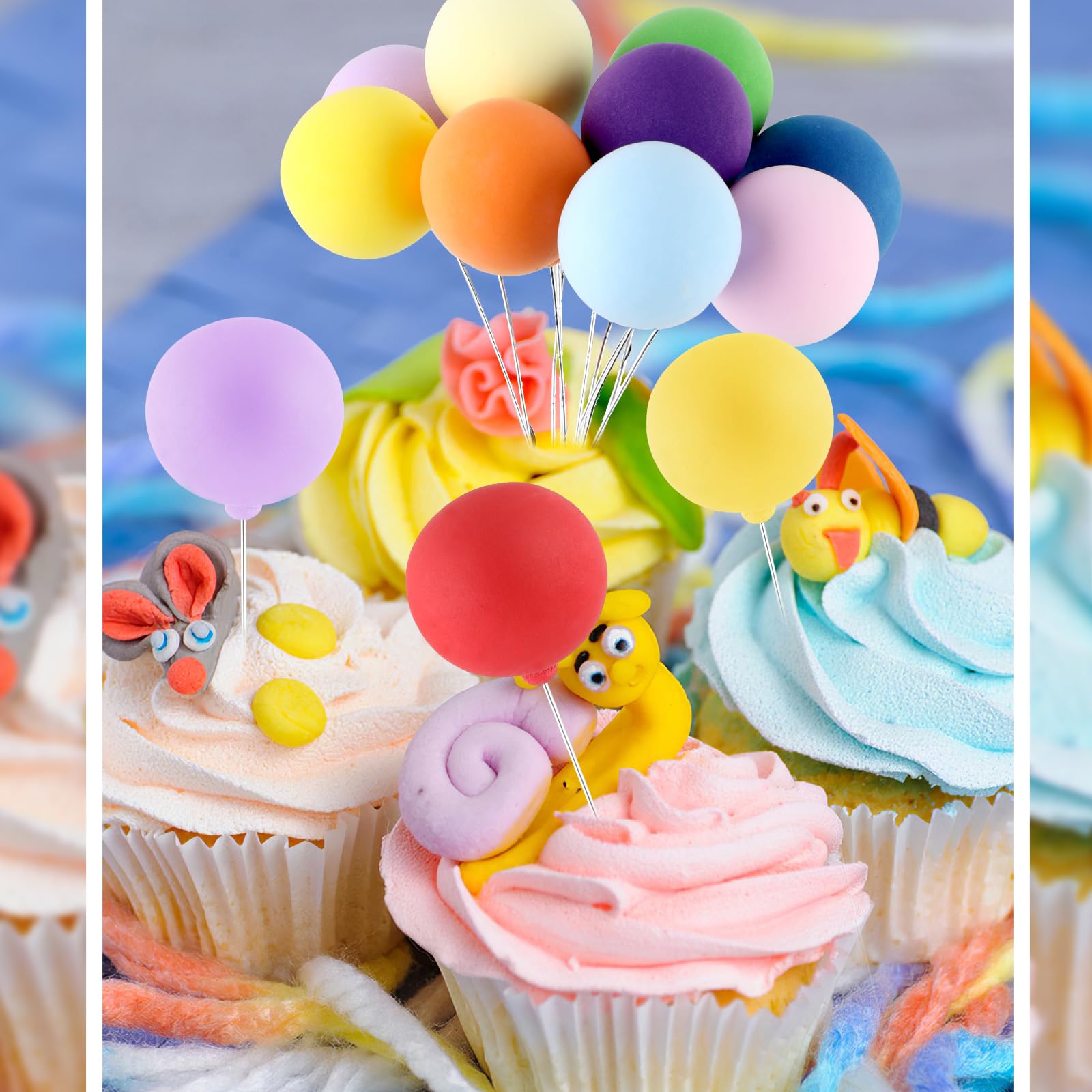 110 Boules De Décoration Pour Gâteau | Topper Cupcake, Anniversaire, Mariage | Multi-couleurs Vert Marron | Non Comestible