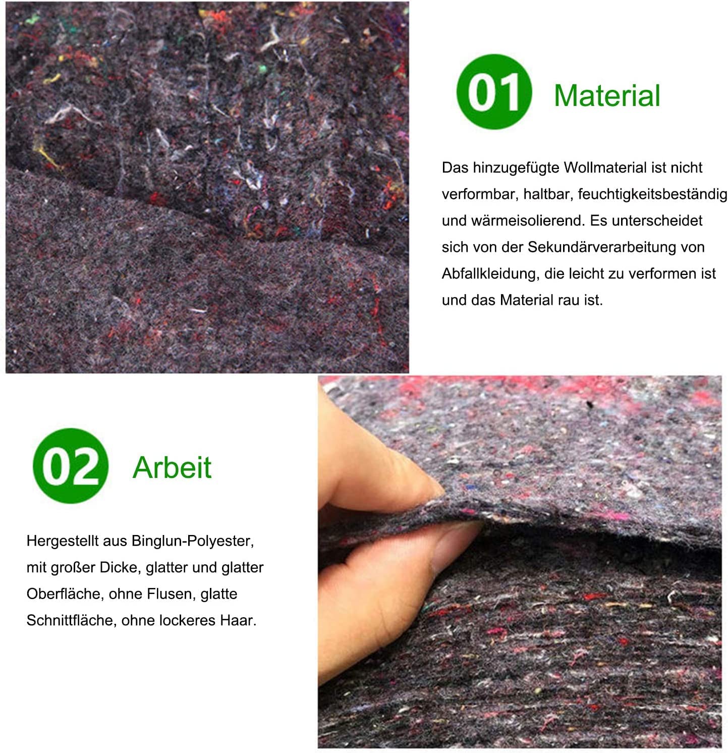 LARS360 Malervlies 50m x 1m, 50 m² Abdeckvlies 180 g/m² Abdeckvlies Schutzvlies Schutzmatte Bodenschutz mit PE Anti Rutsch Beschichtung für Maler Tapezieren Heimwerker Malerfilz auf Rolle (4 Rolle)