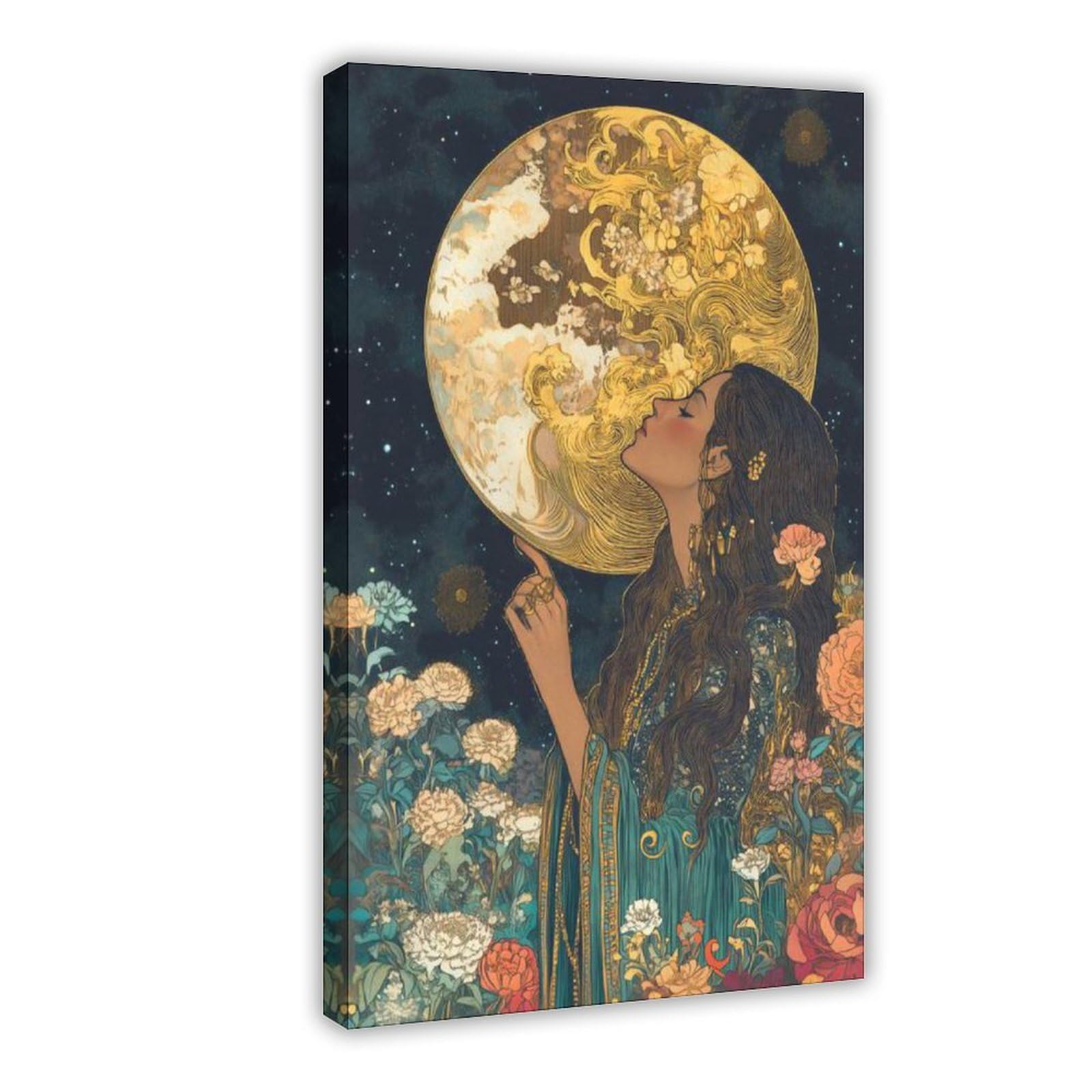 Utgn Moon Goddess Greek Goddess Canvas Poster Wall Art Print Picture Paintings 16X24inch(40X60cm)