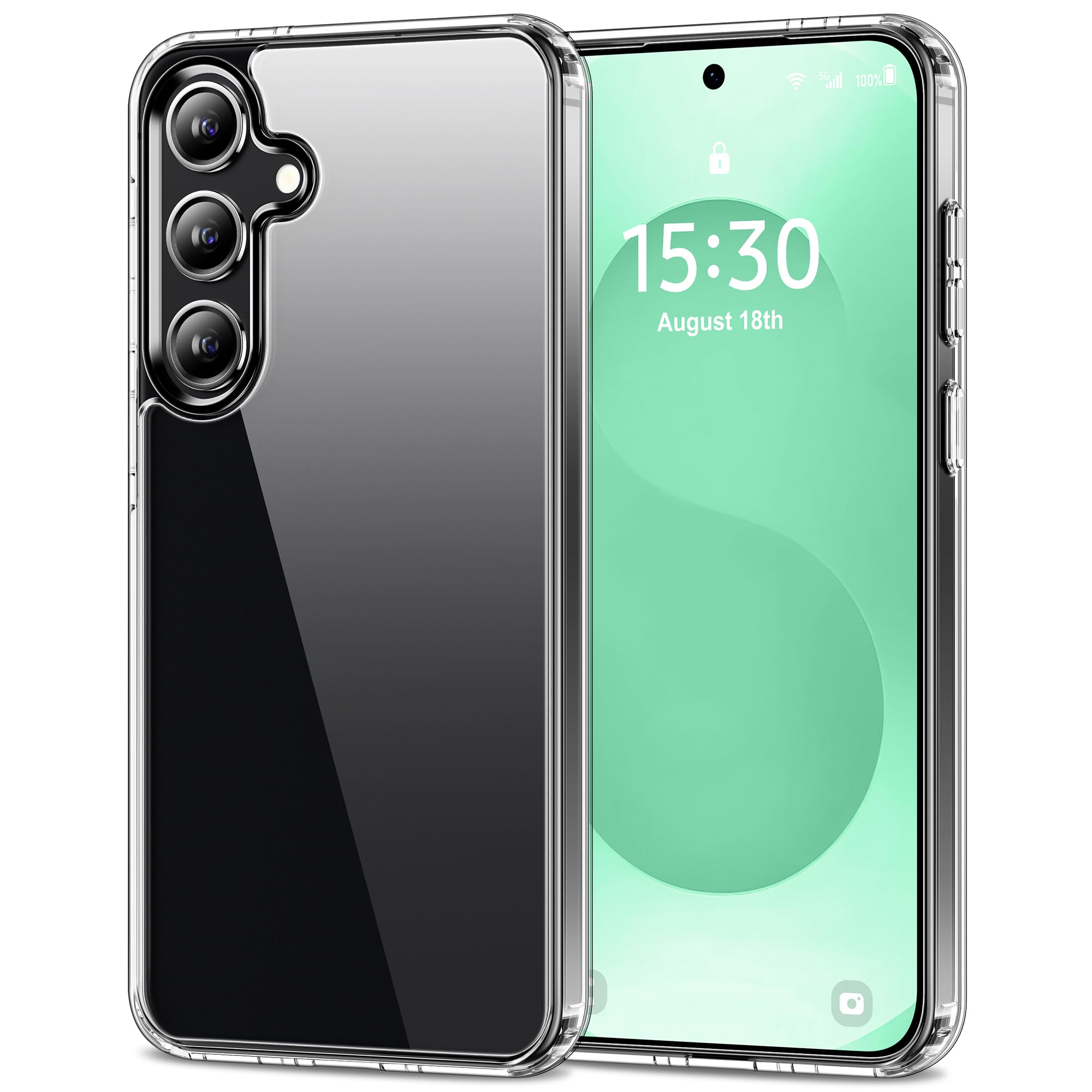HOOMIL Case for Samsung Galaxy S25 Plus, Anti-Yellowing, Clear | Shockproof & Drop Protection, Scratch Resistant, Wireless Charging Compatible, Transparent Hard Back Phone Cover Samsung Galaxy S25 Plus Clear