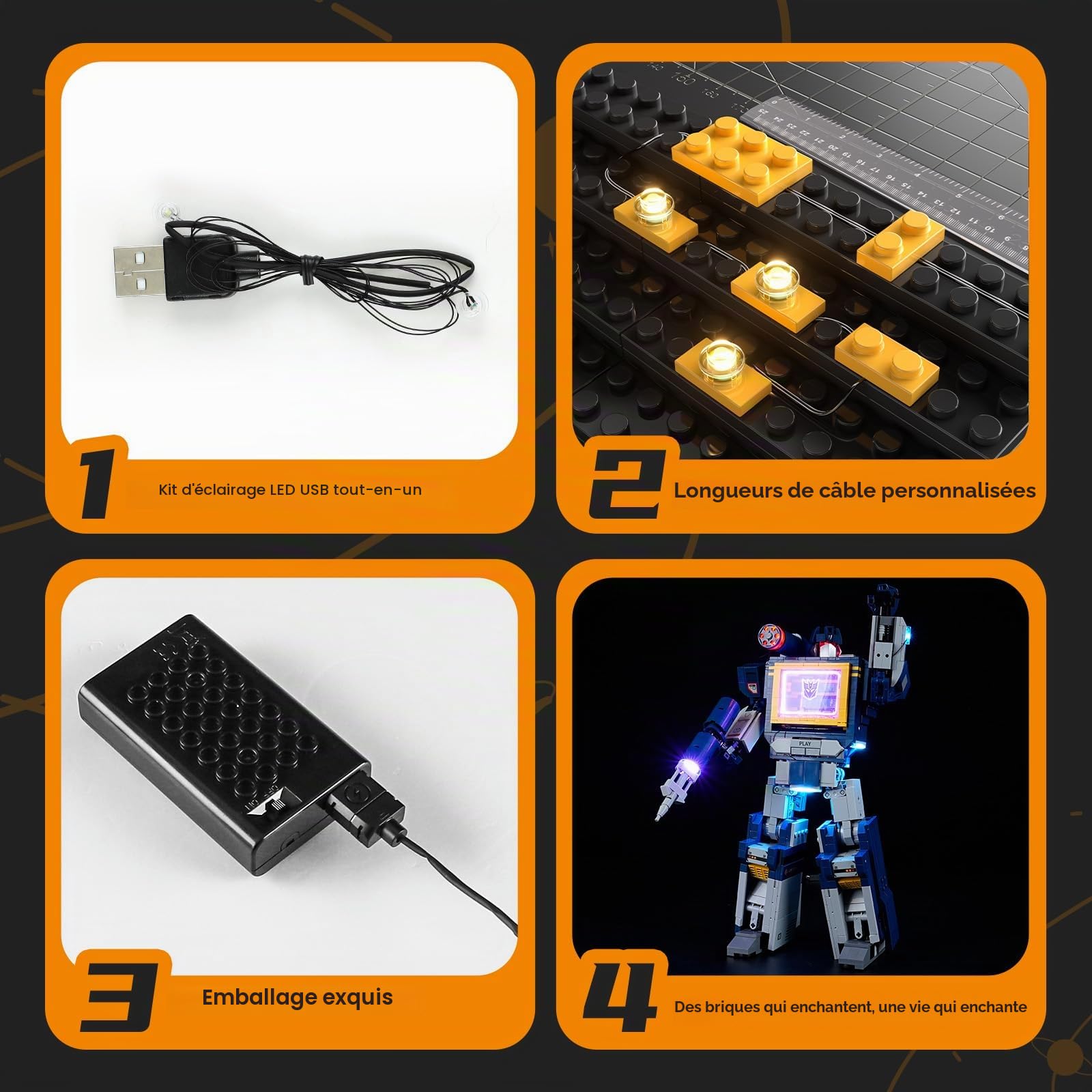 LIGHTAILING Jeu de Lumières pour Lego-10358 Transformers : Soundwave - Modèle en Blocs De Construction - Ne Figurant Pas sur Le Modèle
