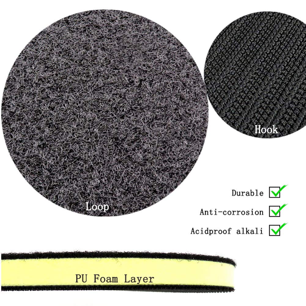 5PCS 6"150MM PU Almohadilla de interfaz de espuma Densidad media Gancho y bucle Lijadora Almohadilla de respaldo Almohadilla de pulido Herramientas eléctricas Piezas