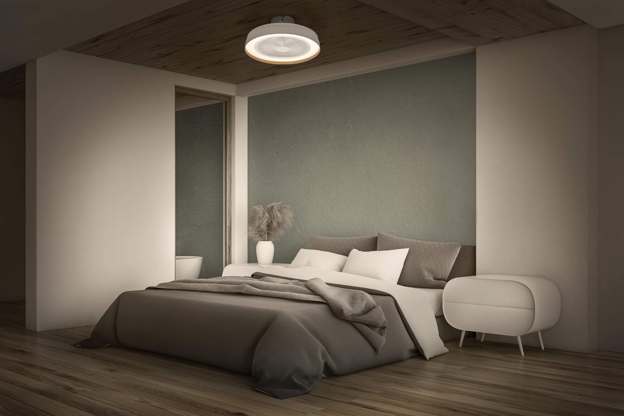 Wentylator sufitowy OSRAM 480 mm, 49 W LED ściemnialny, silnik DC 6 prędkości, zdalny timer, 1900 m³/h, 13-20 m²