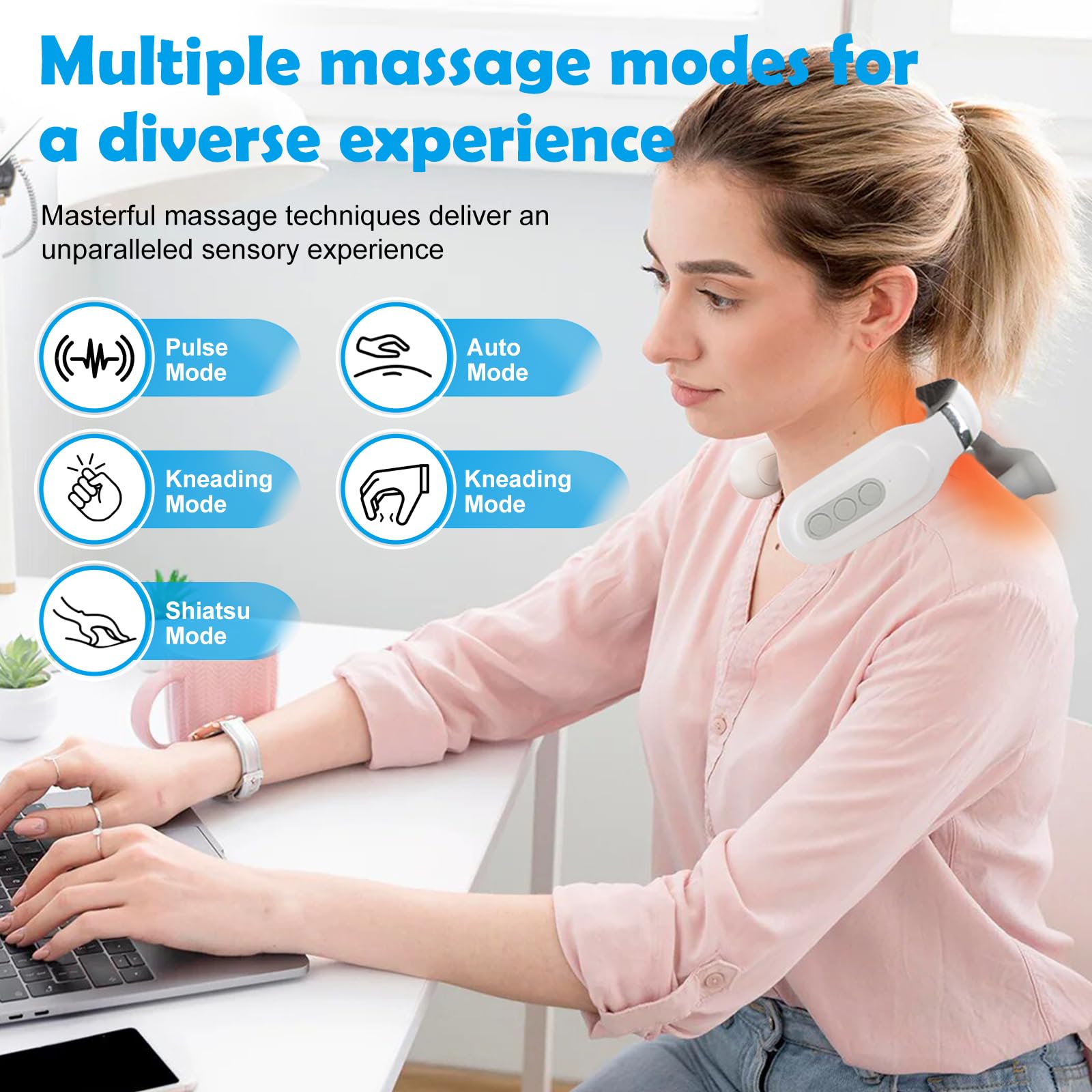 Magic Pro 2.0 Neck Massager - Upgraded Neck Massager Ergonomic
