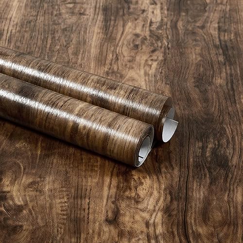TAOGIFT Papel tapiz autoadhesivo de madera, color jatoba oscuro, impermeable, extraíble, para armarios de cocina, muebles, armarios, estantes, mesa,