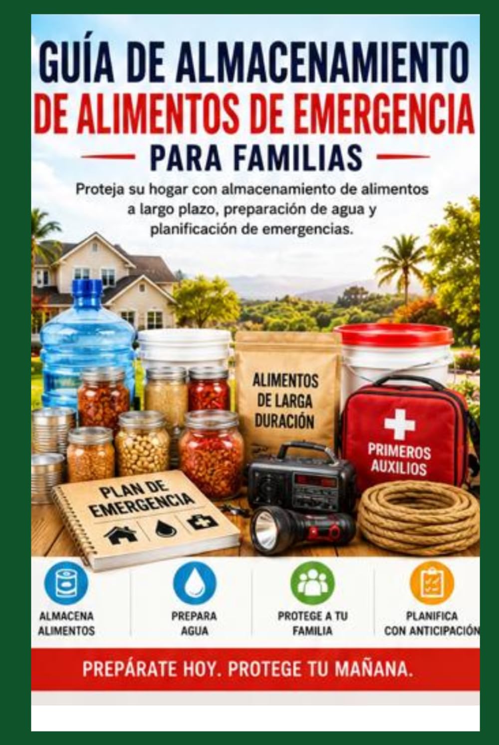 Guía de almacenamiento de alimentos de emergencia para familias: Protege tu hogar con almacenamiento de alimentos a largo plazo, preparación de agua y planificación de emergencias